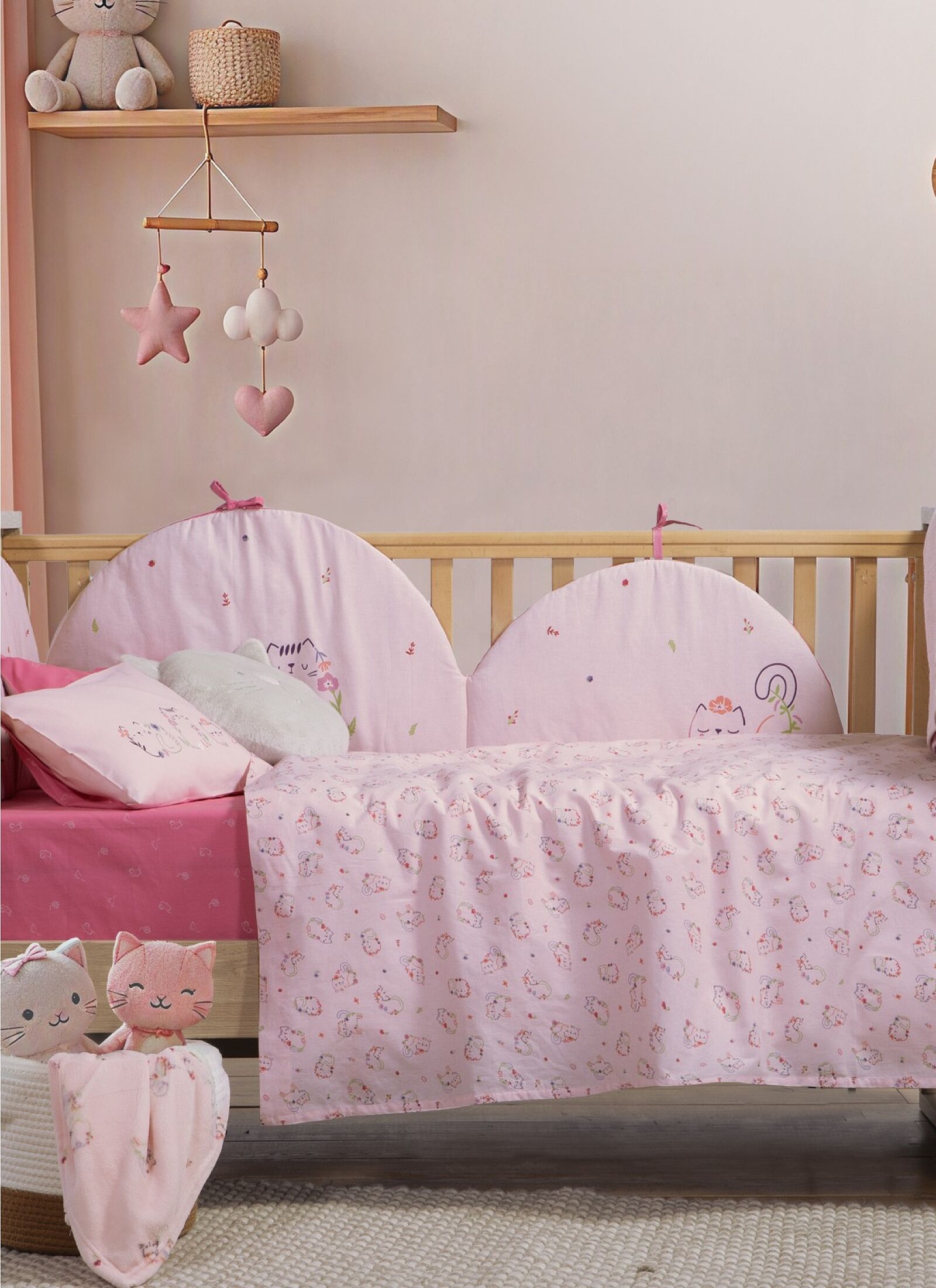 CRIB SHEET SET CATS ARE PERFECT