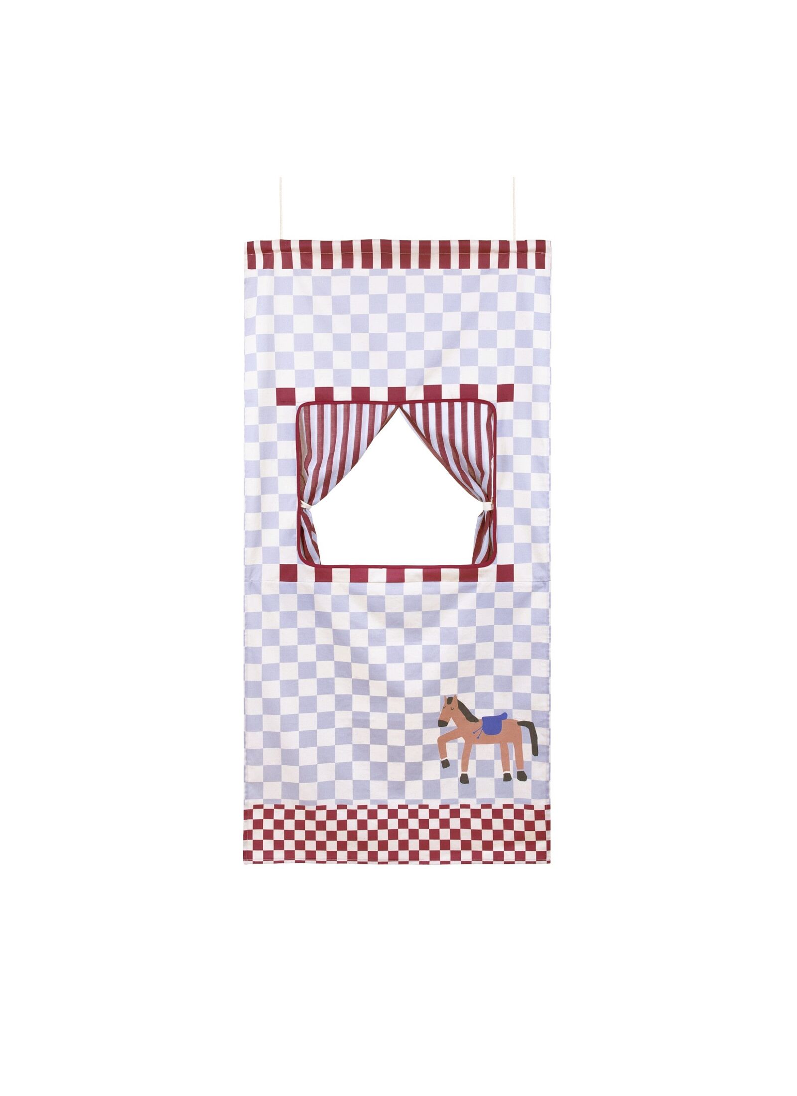 PUPPET SHOW BLUE CHECKS HORSE