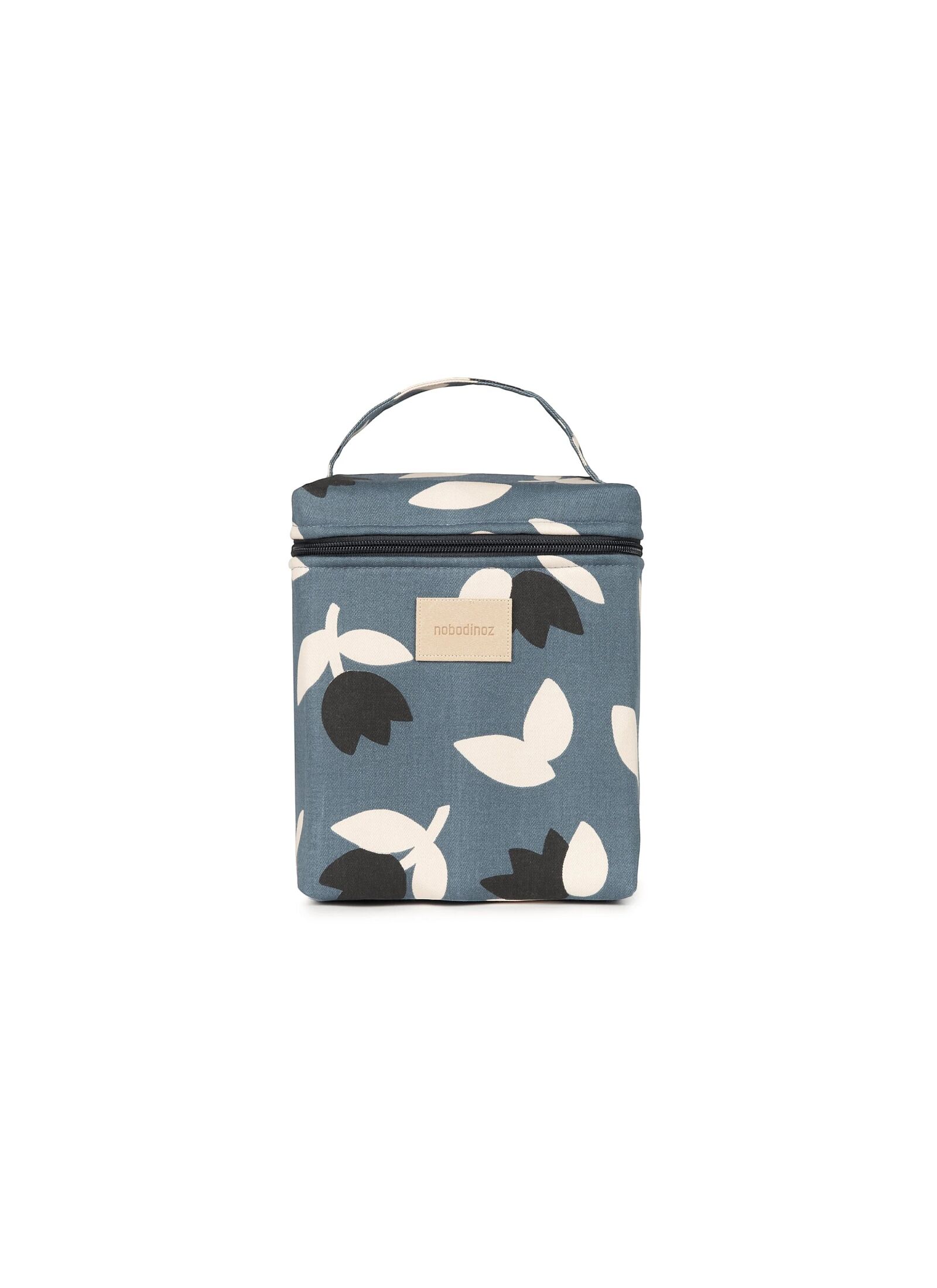 ISOTHERMAL LUNCH BAG BLUE BLACK TULIPS