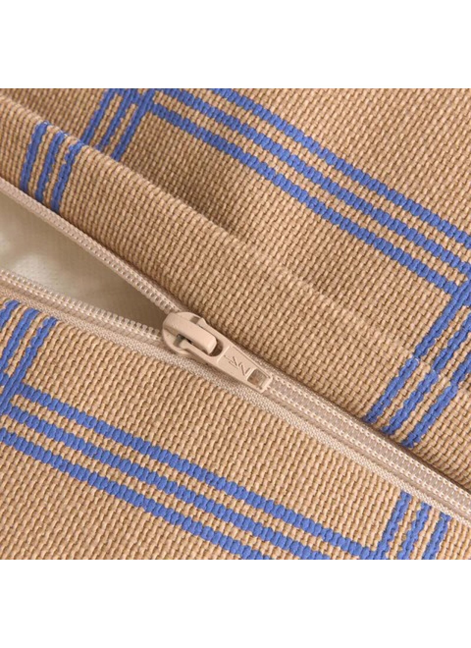 BEANBAG ARMCHAIR BROWN BLUE WINDOWPANE
