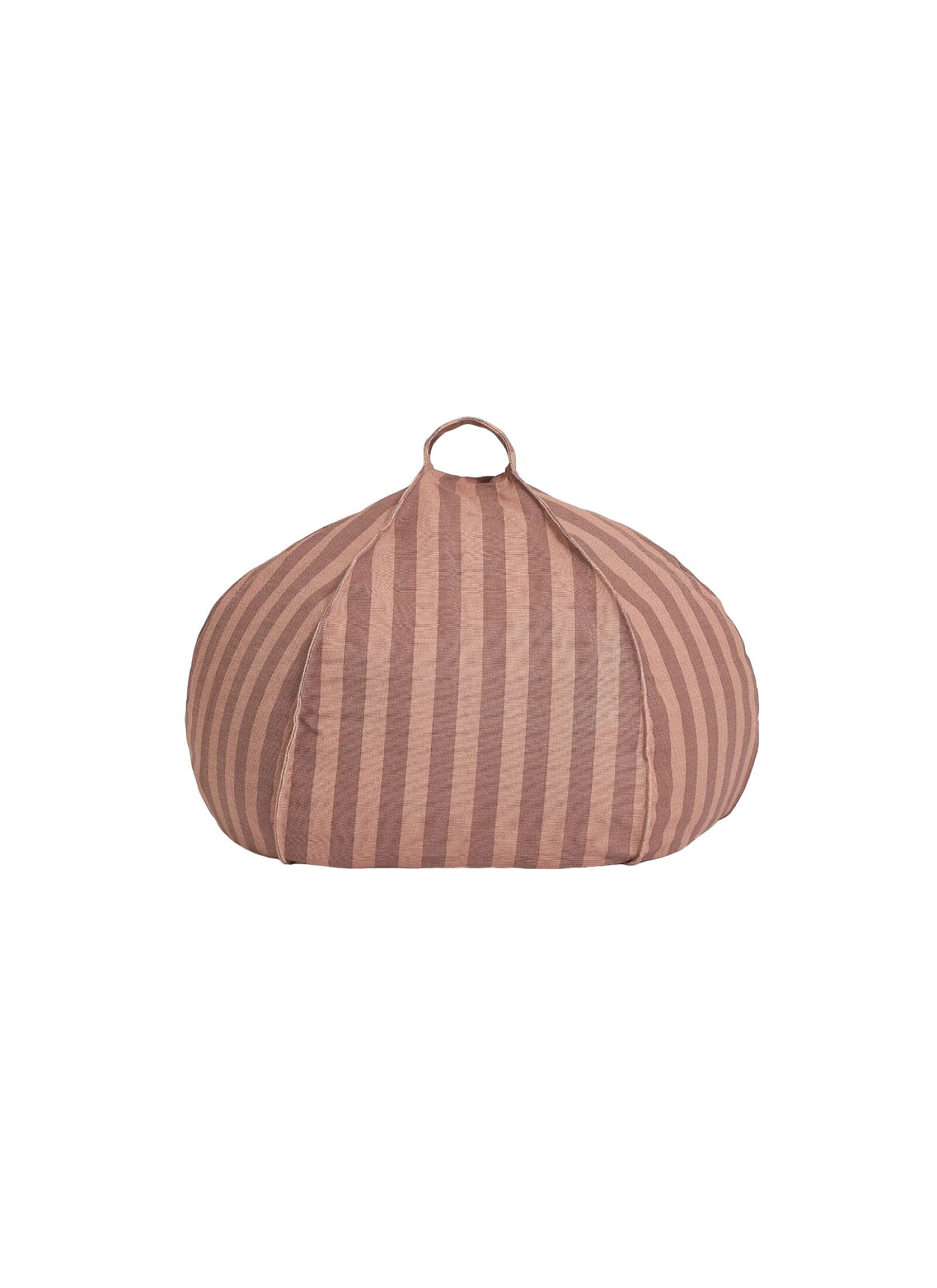 FLOOR CUSHION PINK MAUVE STRIPES