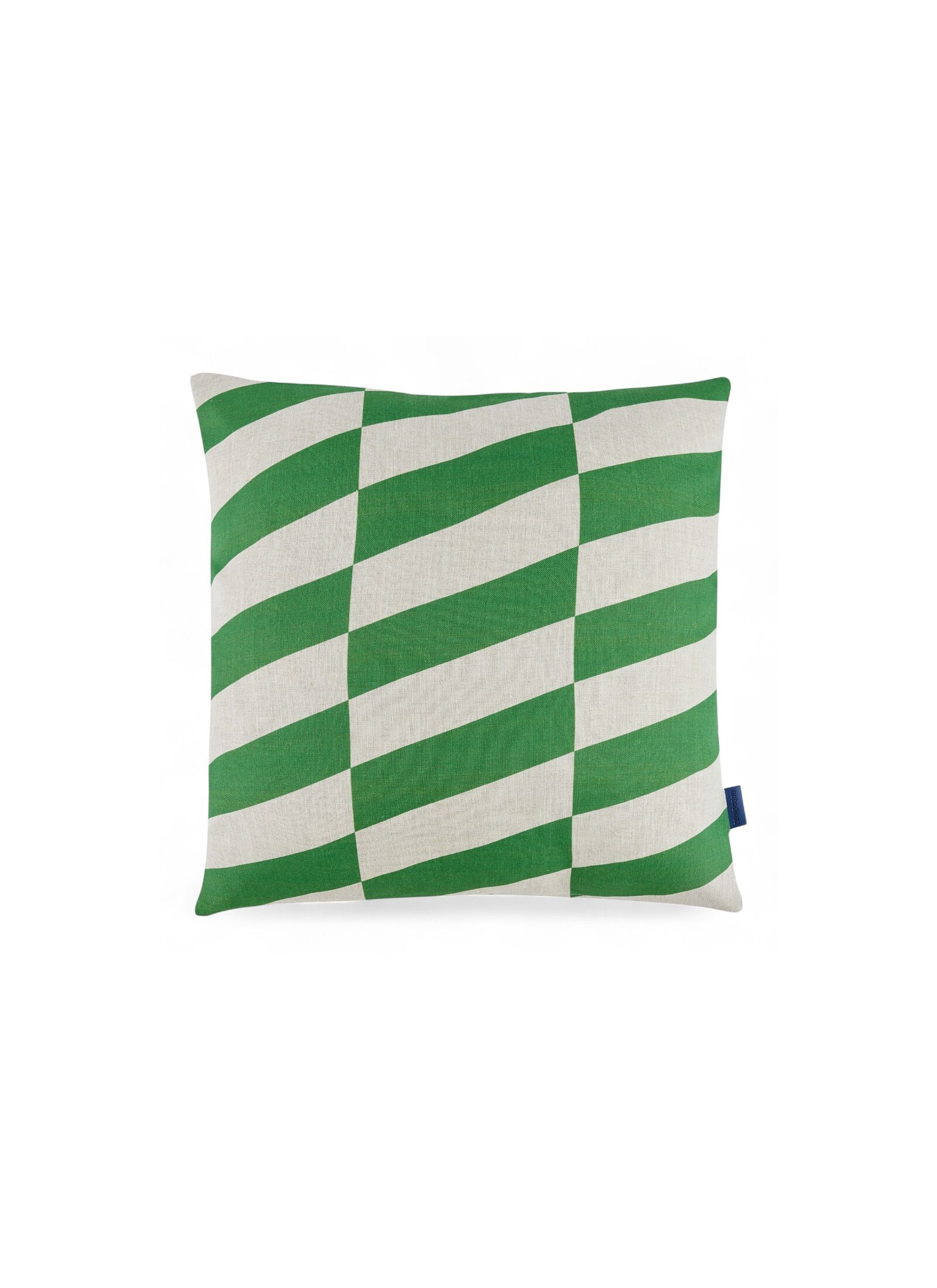 CUSHION (45X45) GREEN DIAGONAL TILES
