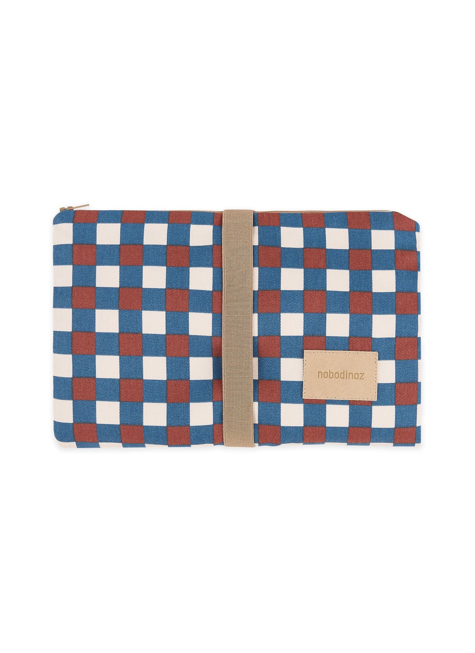 CHANGING PAD BLUE RED MOSAIC