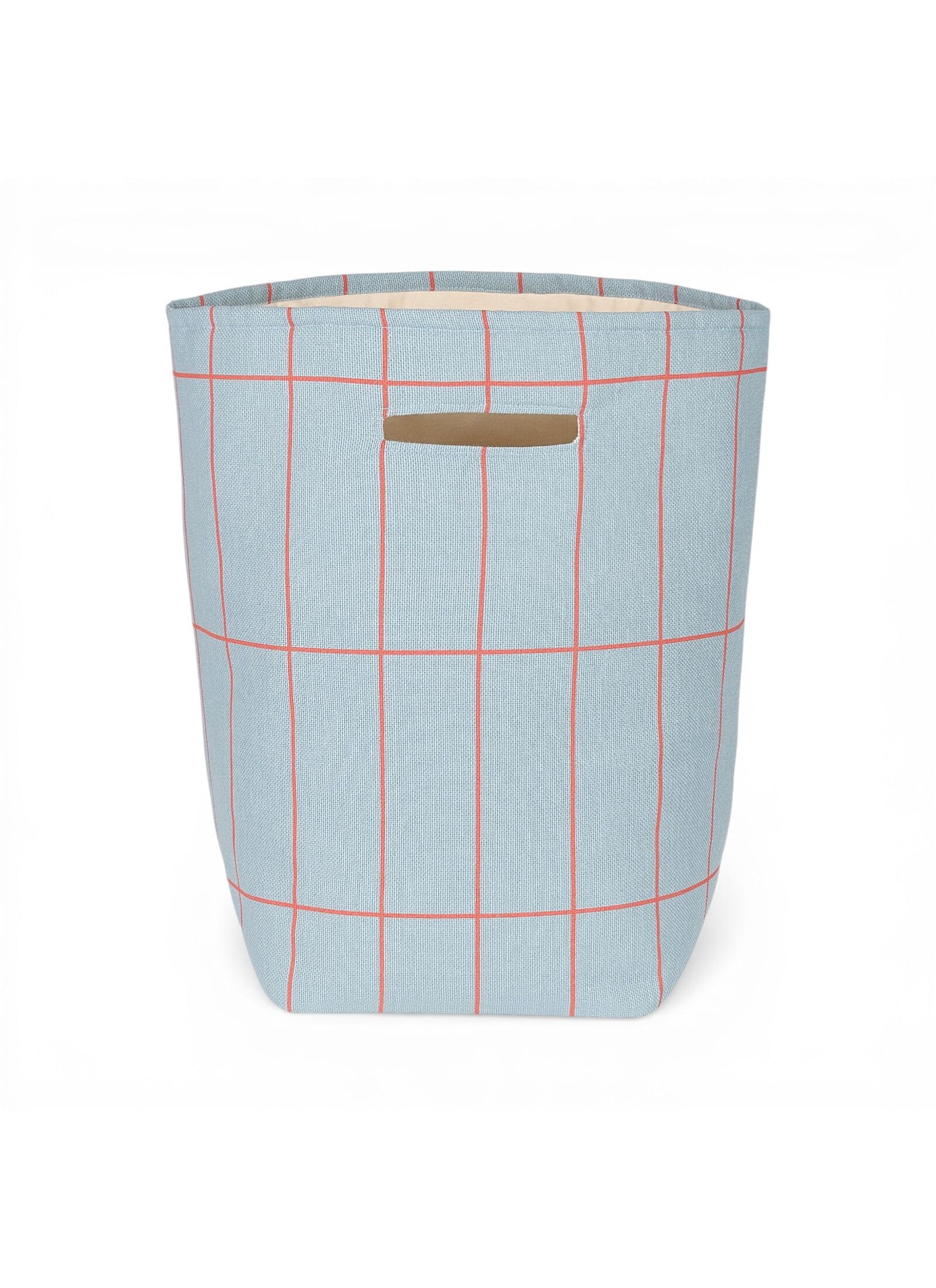 BASKET SAVANNA BLUE RED GRID