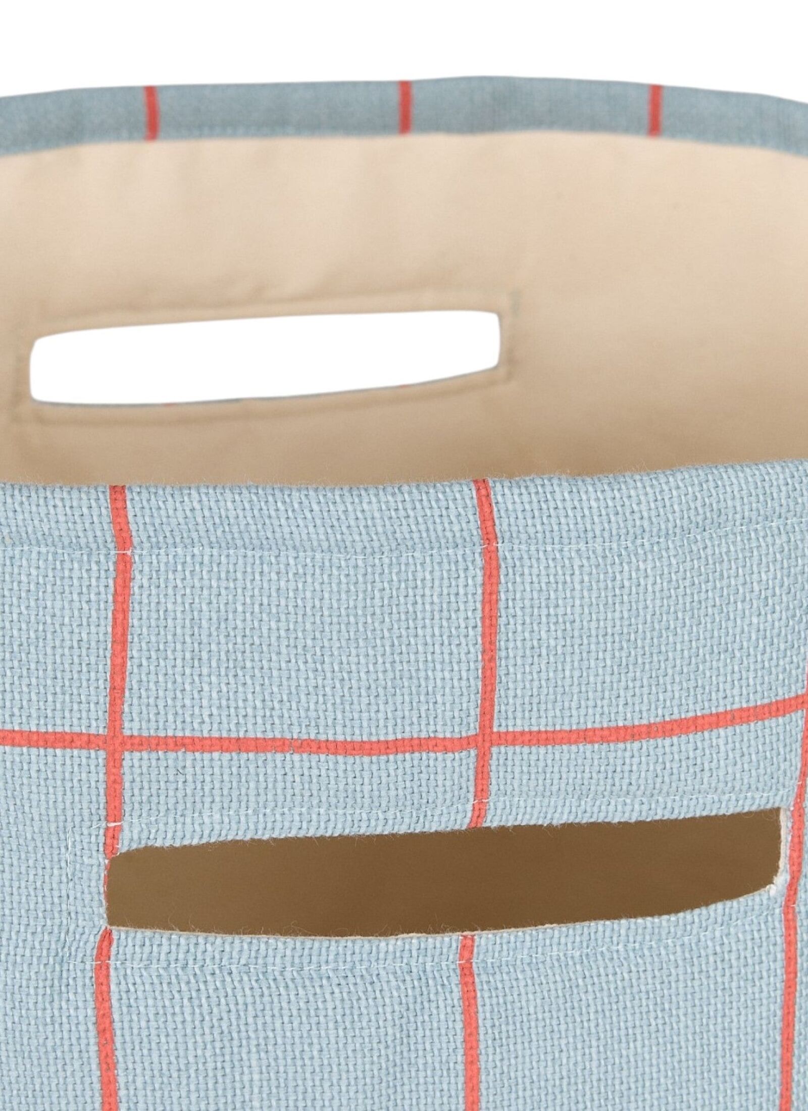 BASKET SAVANNA BLUE RED GRID