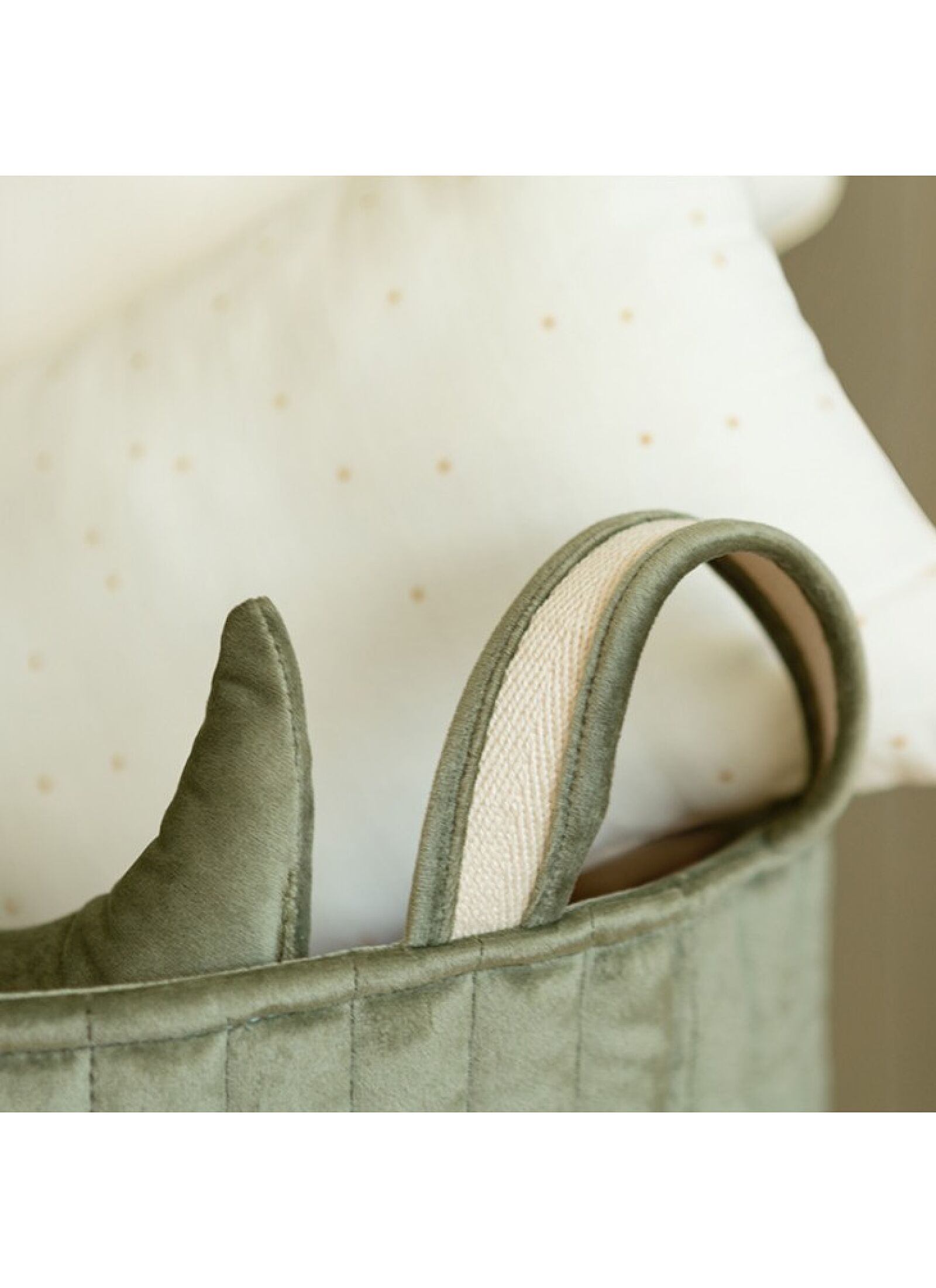 BASKET SAVANNA VELVET OLIVE GREEN
