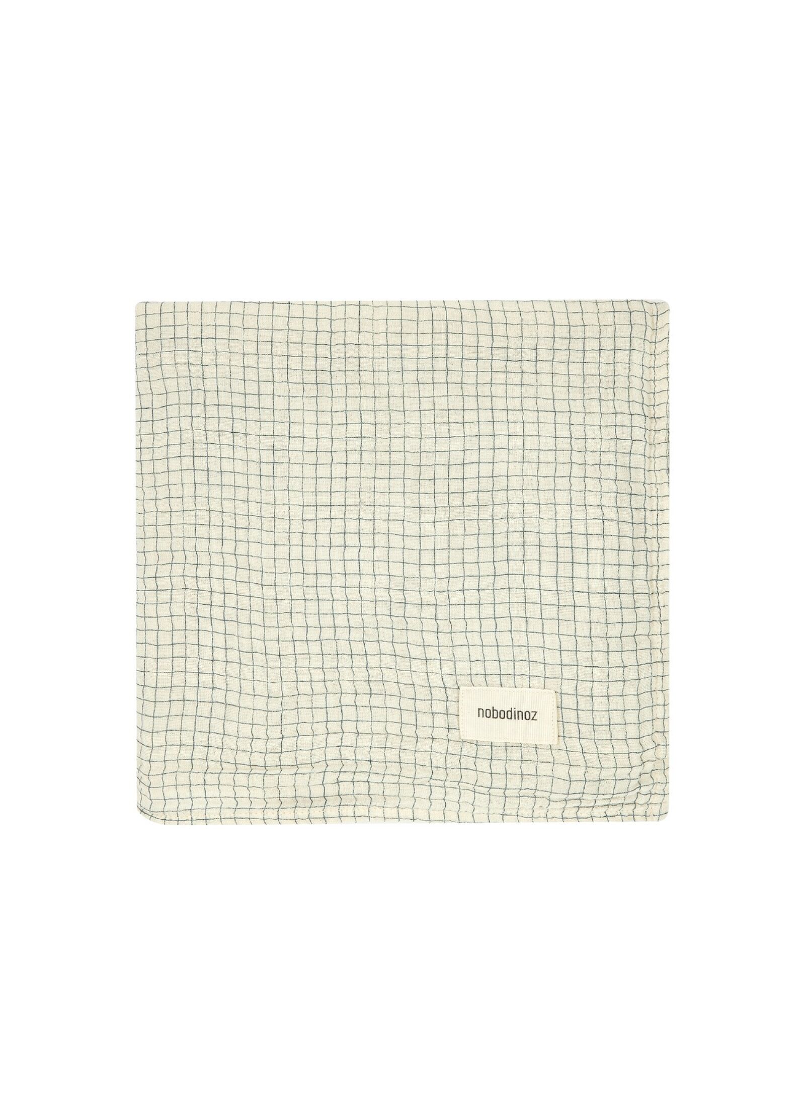MUSLIN BLANKETWABI SABI BLUE GRID