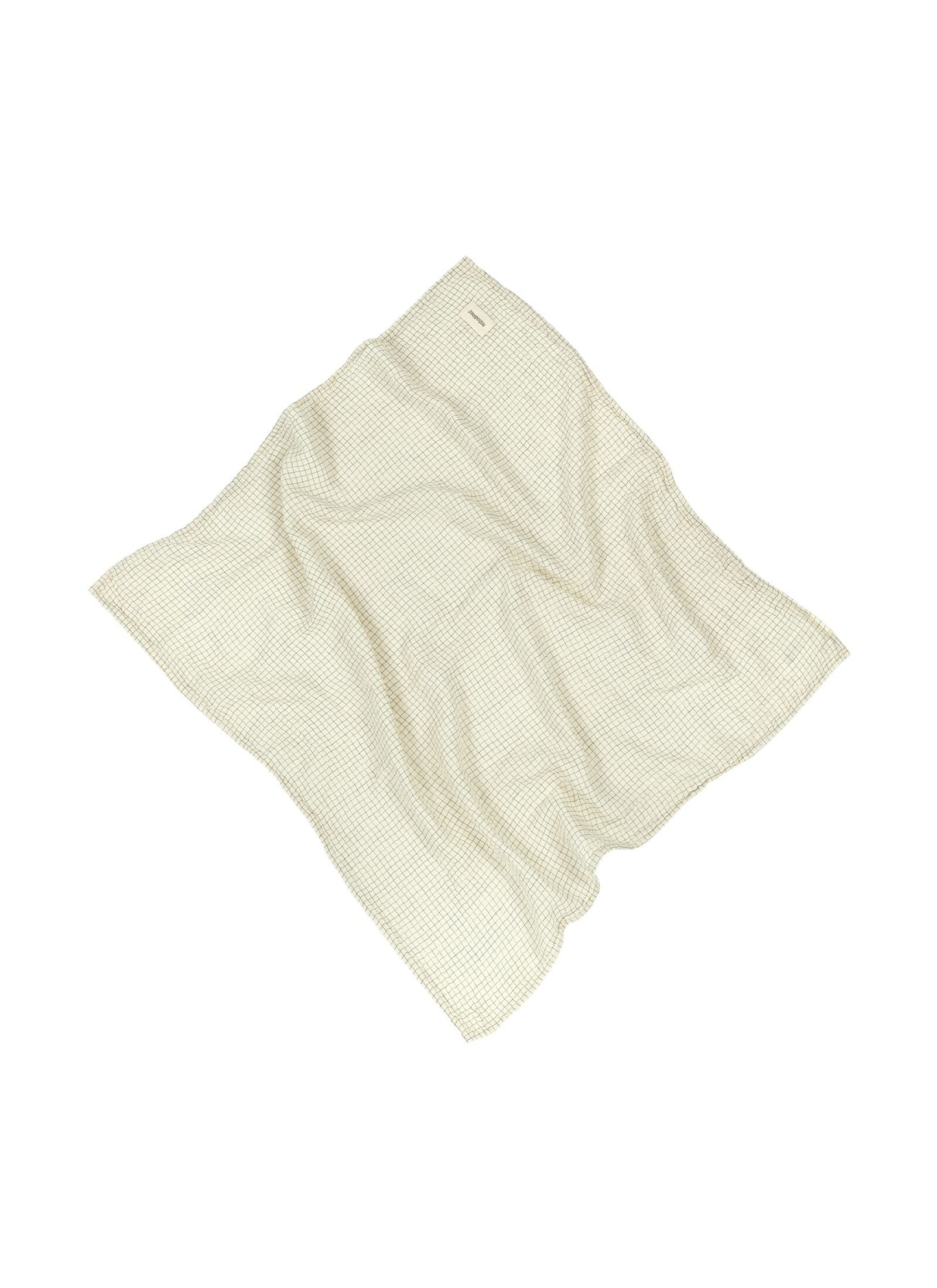 MUSLIN BLANKETWABI SABI BLUE GRID