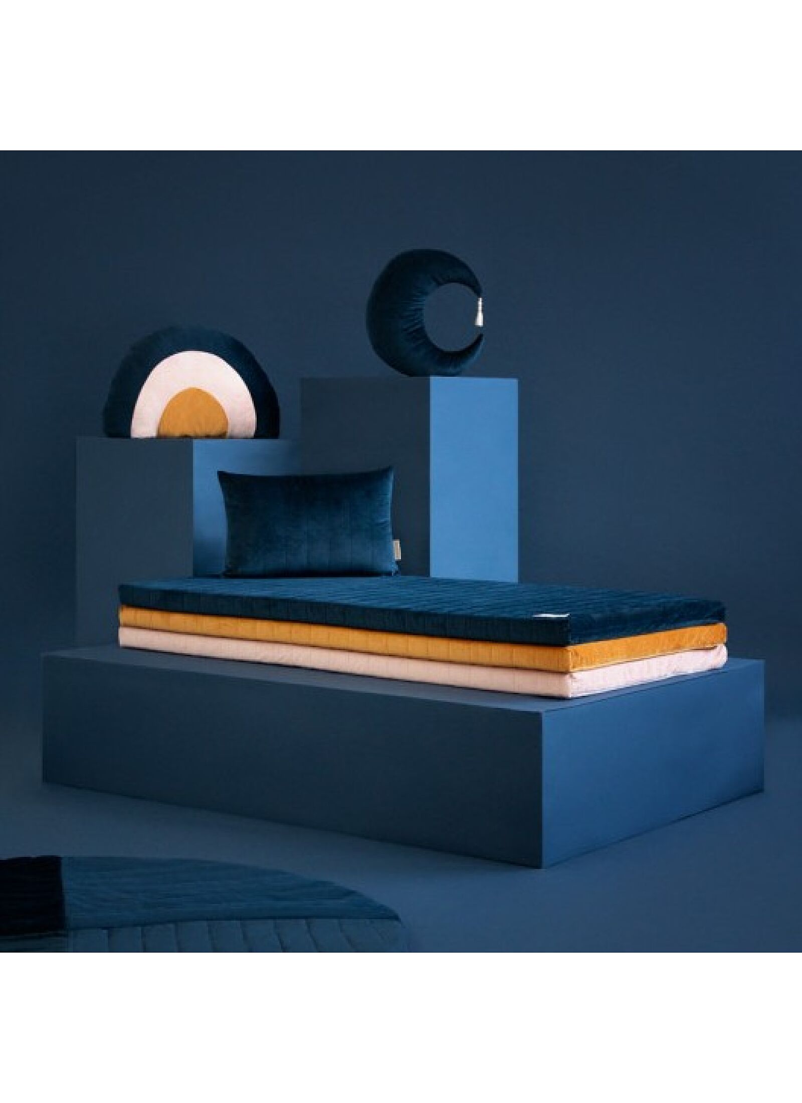 FLOOR MATTRESS ZANZIBAR VELVET NIGHT BLUE