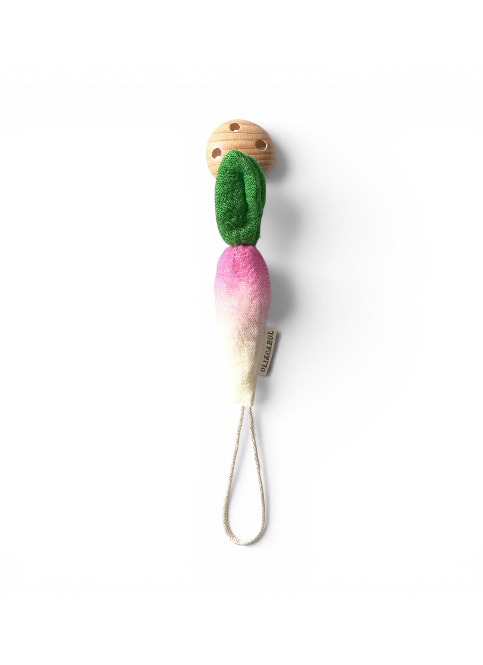 PACIFIER CLIP RADISH