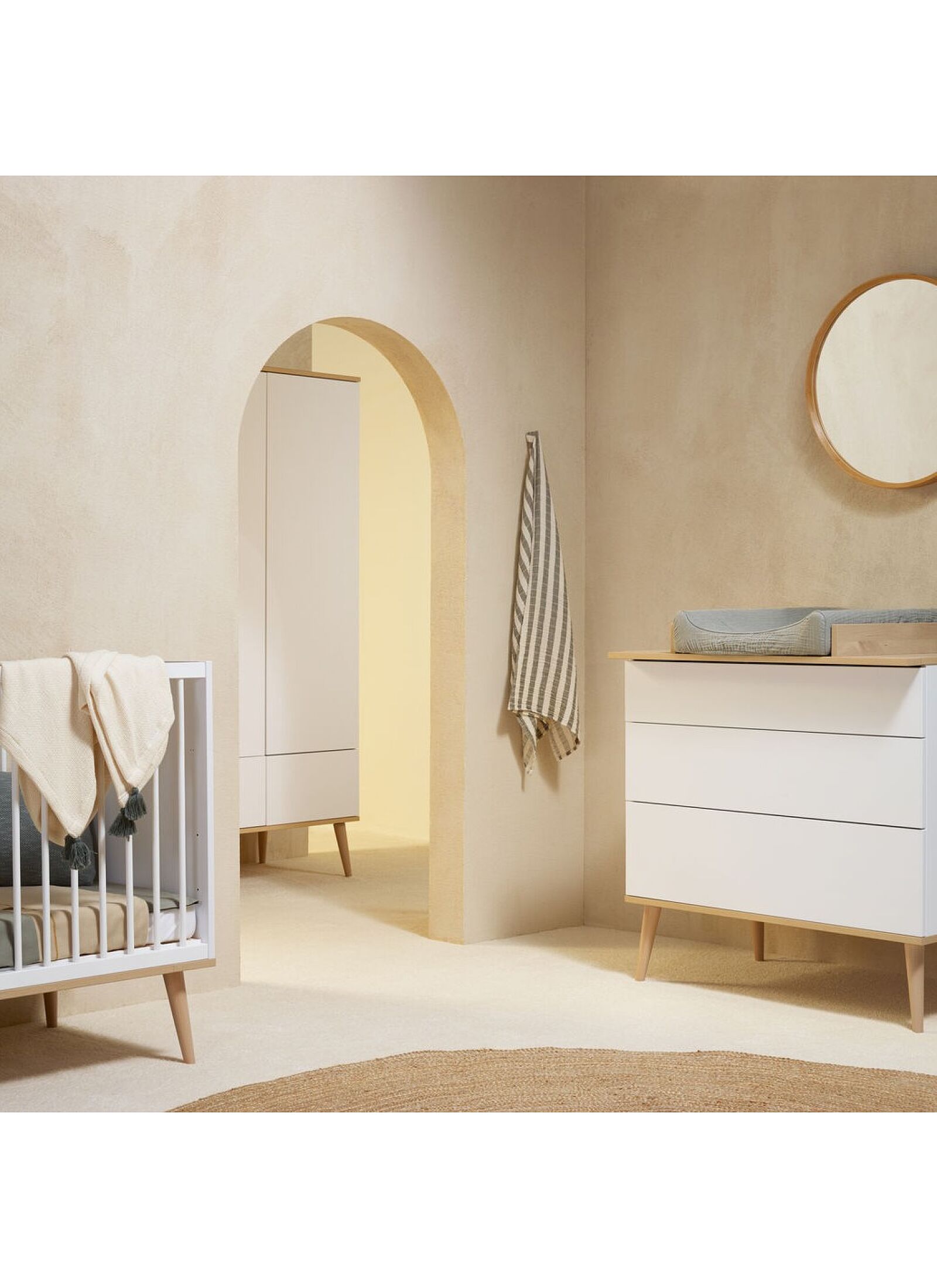 CRIB FLOW WHITE &AMP; OAK