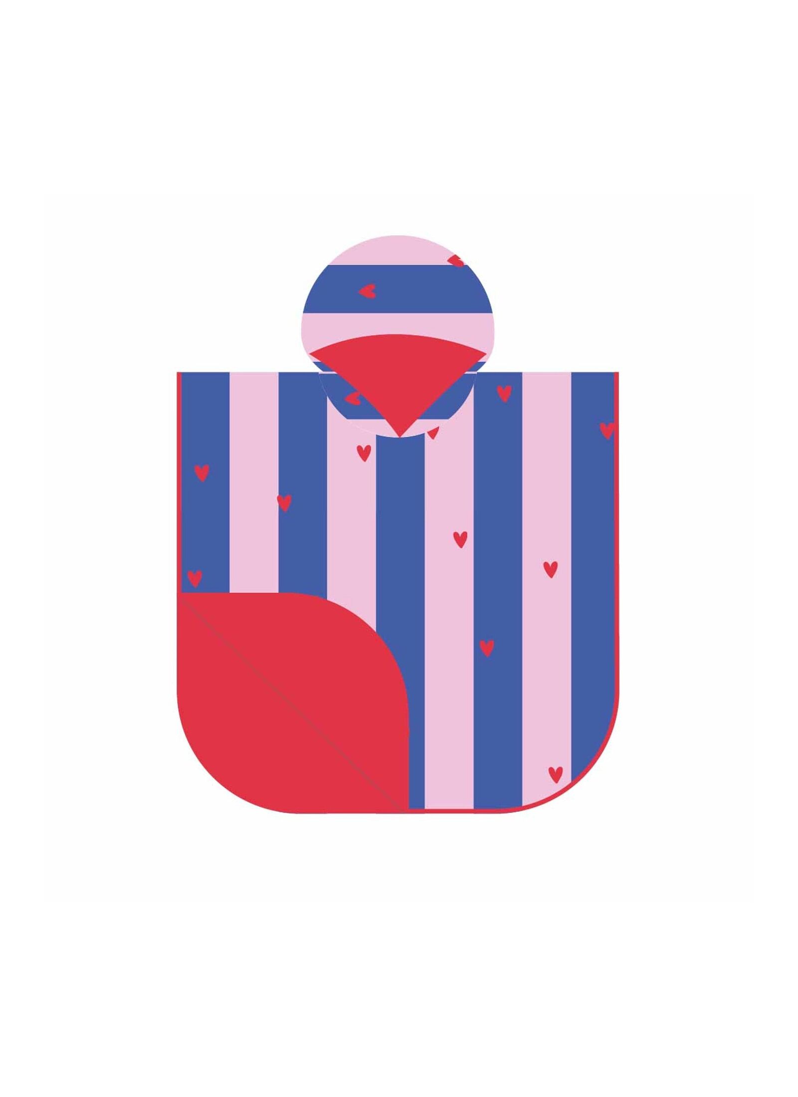 KIDS PONCHO CHERRY