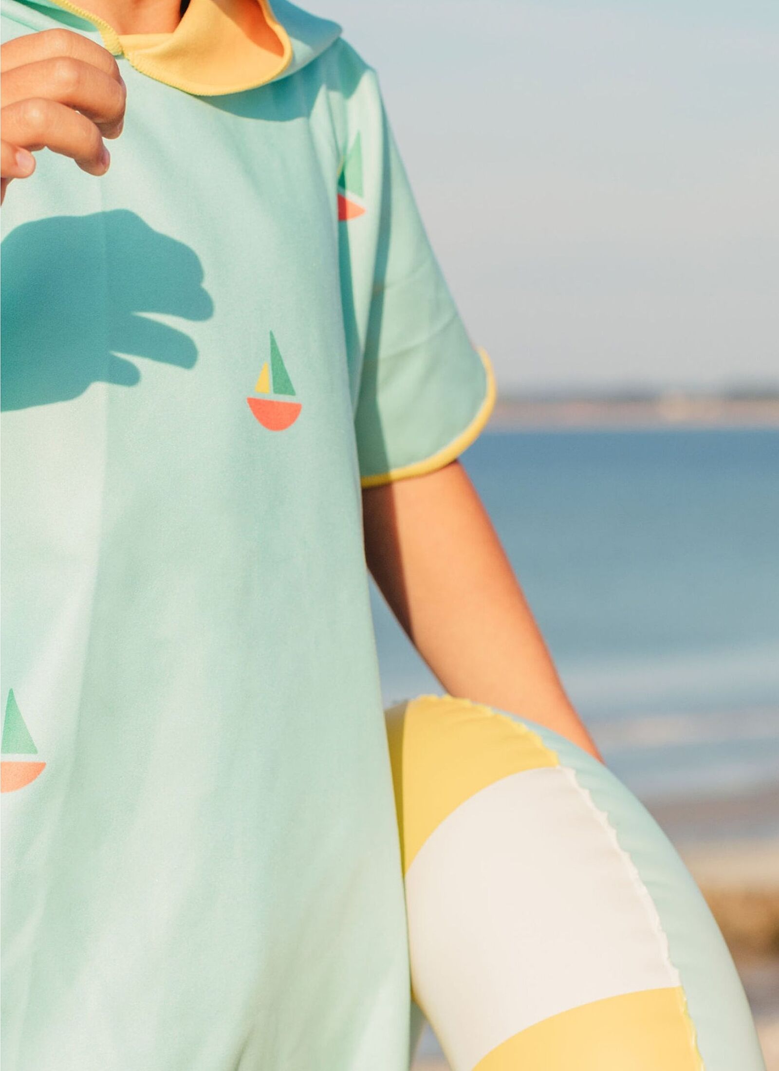 KIDS PONCHO BANANA BLUE
