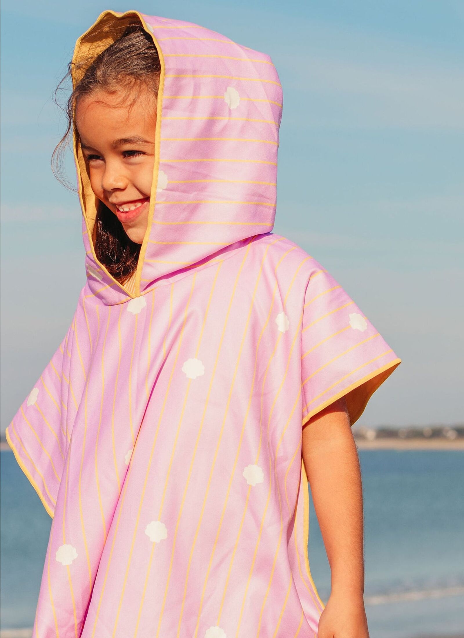 KIDS PONCHO BANANA PINK