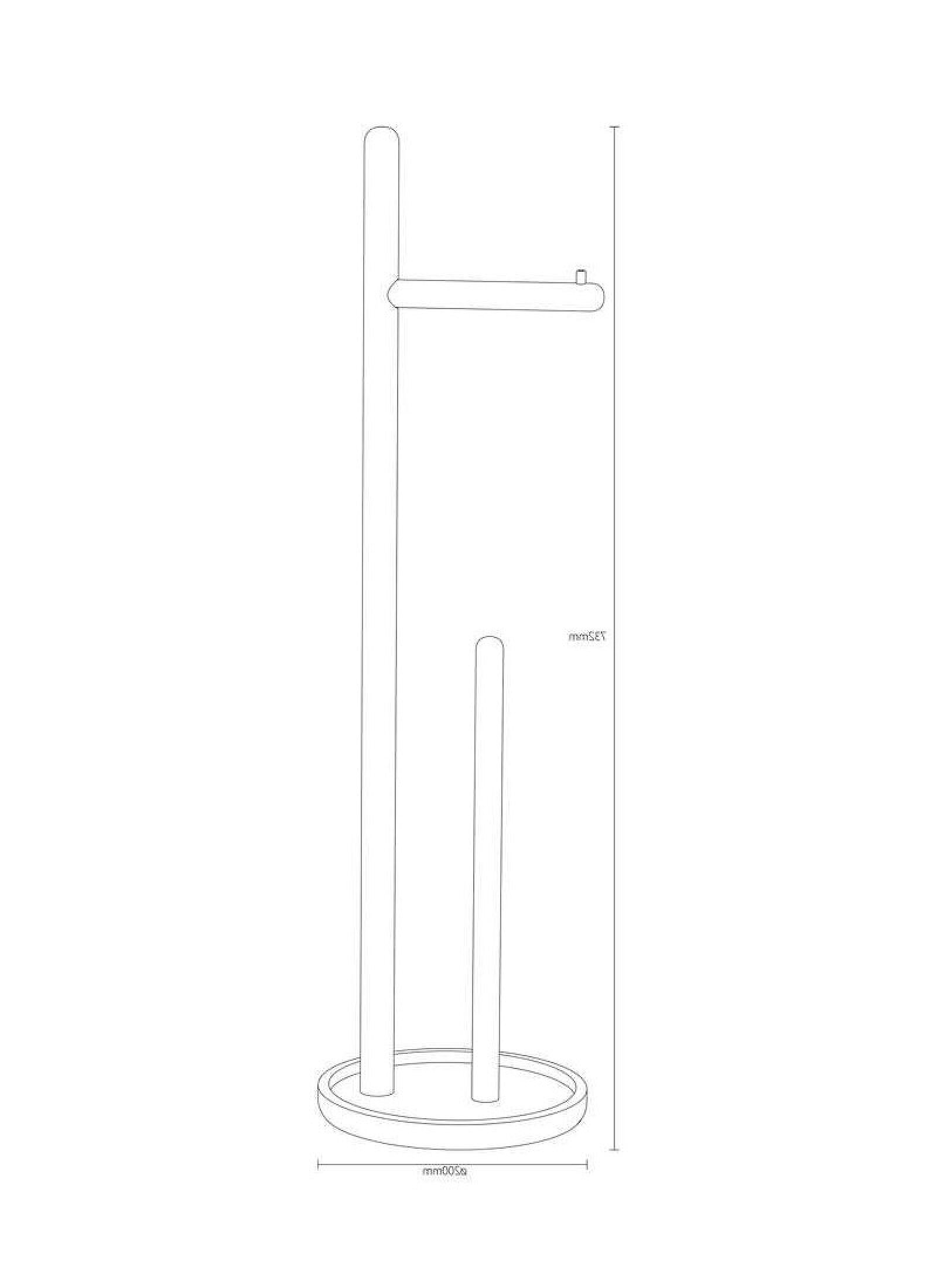 FLOOR-STANDING MAPPING RACK WITH PLACE FOR SPARE ROLLS INDUSTRIAL CHROME