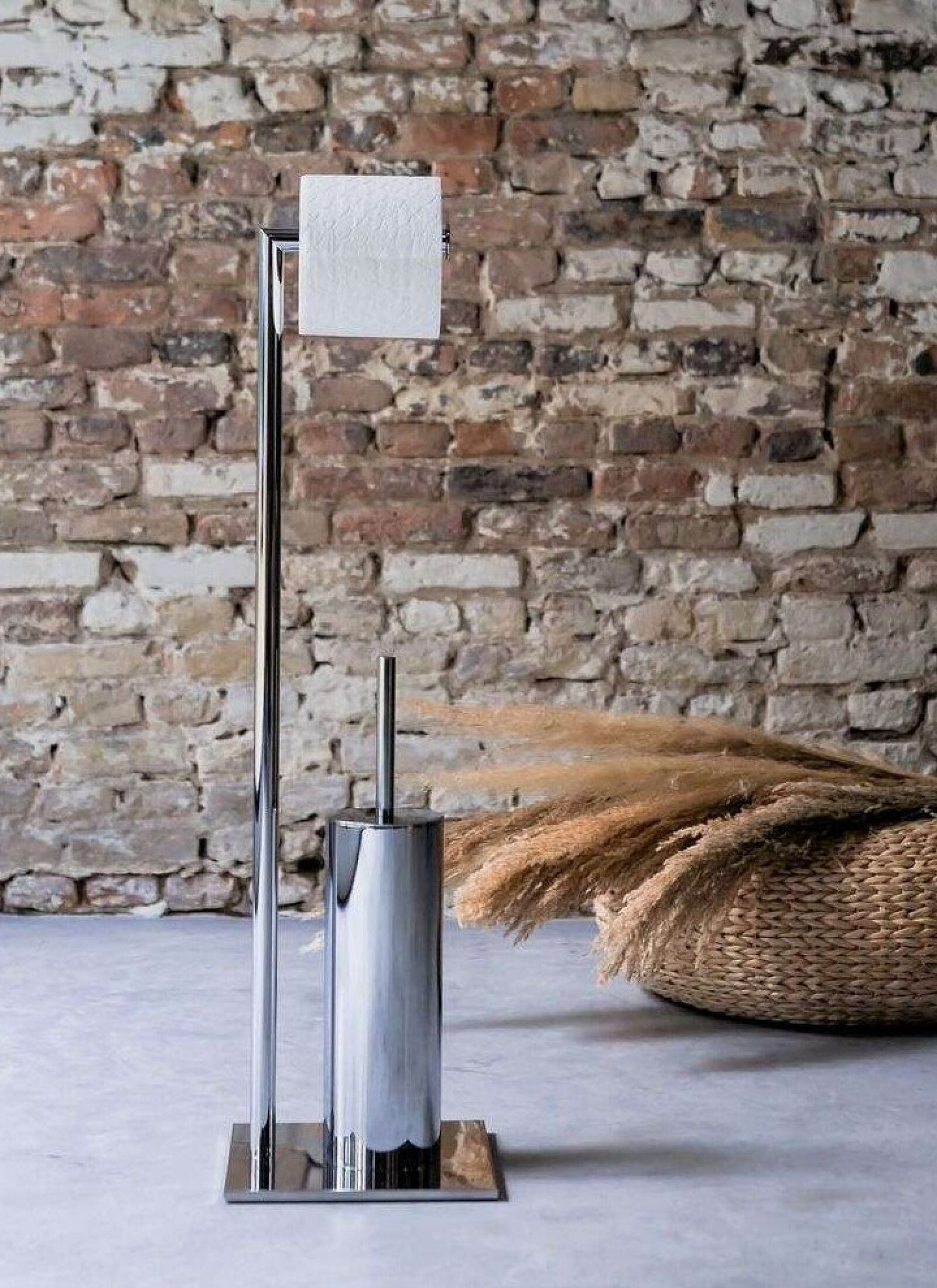 TOILET PAPER STAND &AMP; PEGAL CHROME