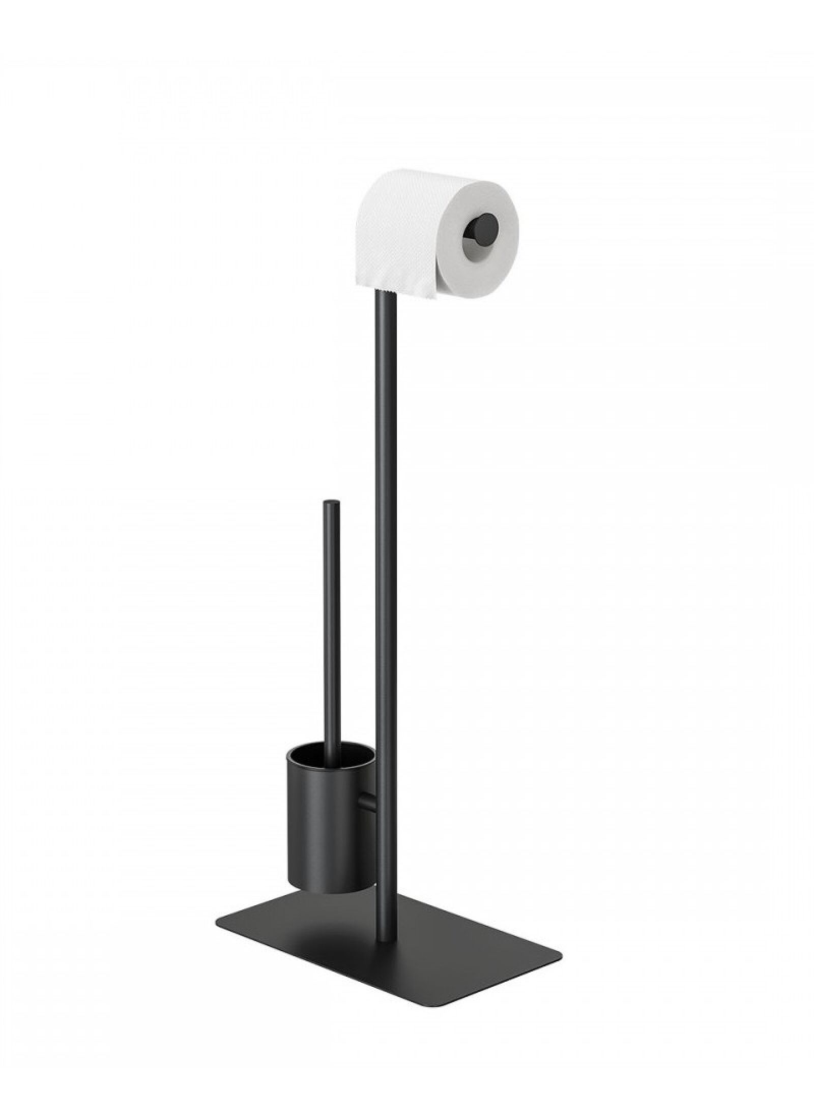 TOILET PAPER STAND &AMP; PEGAL BRIX BLACK