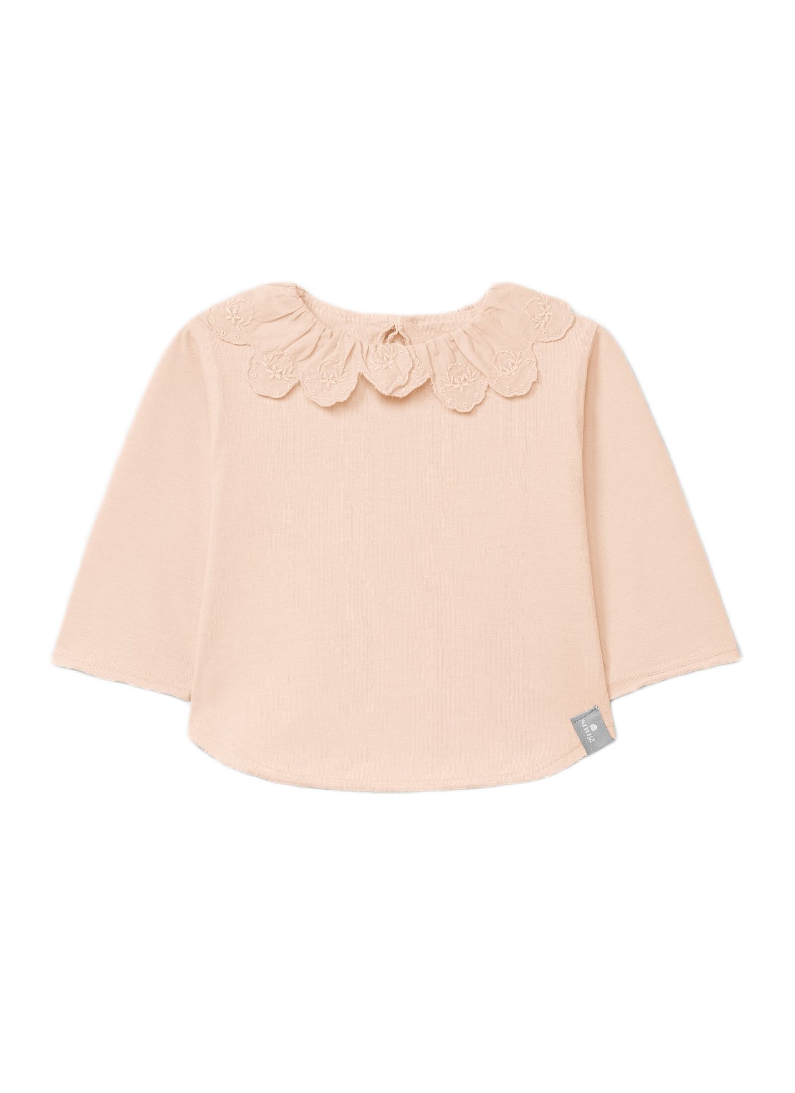 LONG SLEEVE T-SHIRT WITH RUFFLED PINK