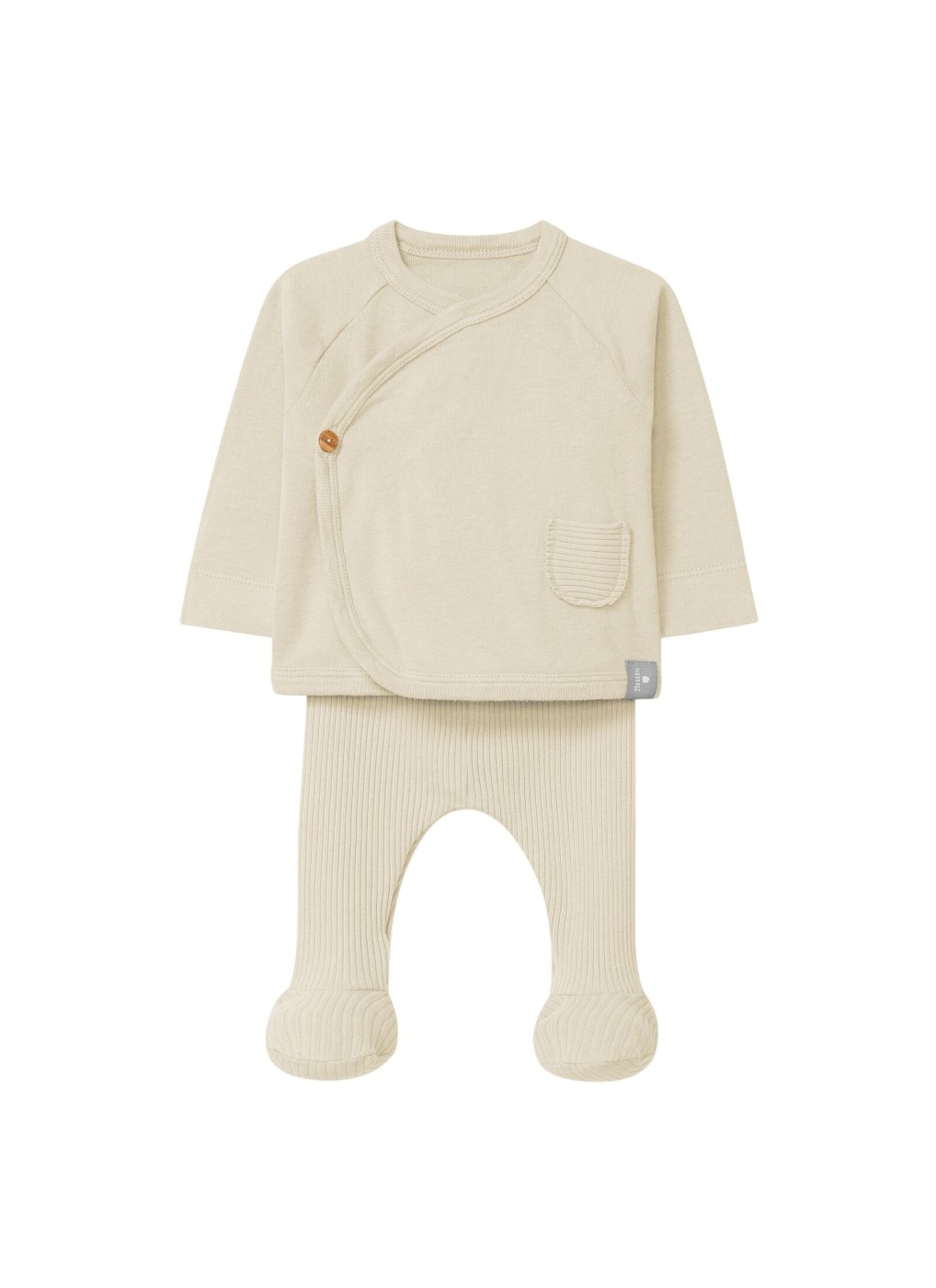 ORGANIC COTTON SWEATER AND PANTS SET SAND