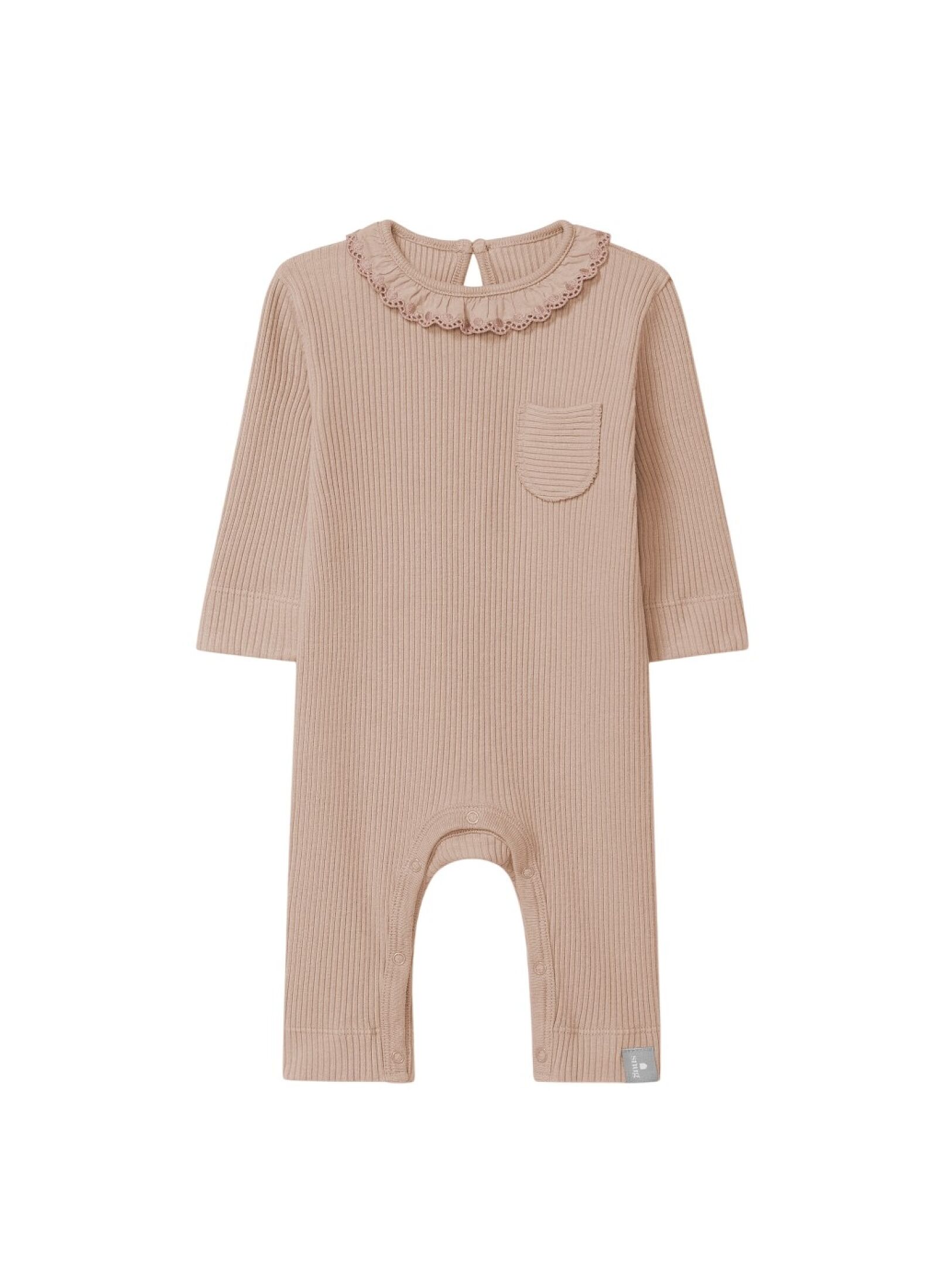 LONG-SLEEVED ORGANIC COTTON JUMPSUIT NUDE