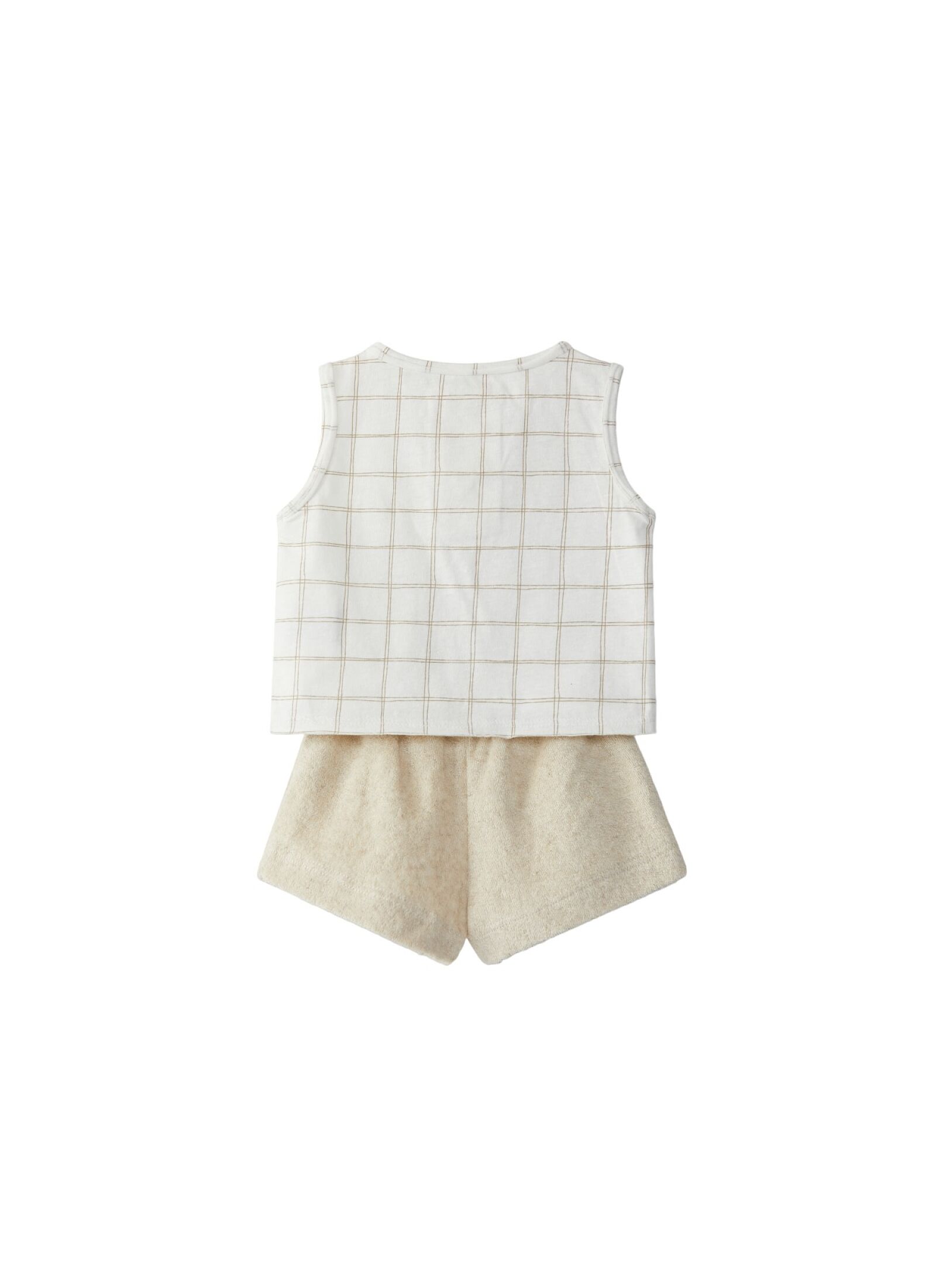 T- SHIRT AND SHORTS SET PLUSH TAUPE