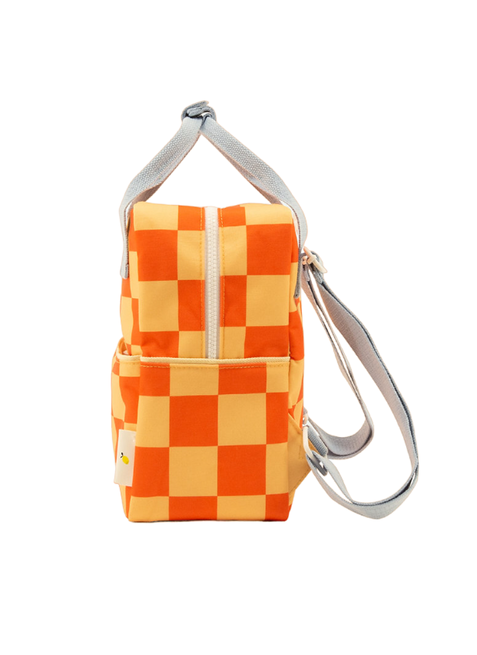 KID'S BACKPACK SMALL CHECKERBOARD PEAR JAM-LADYBIRD RED