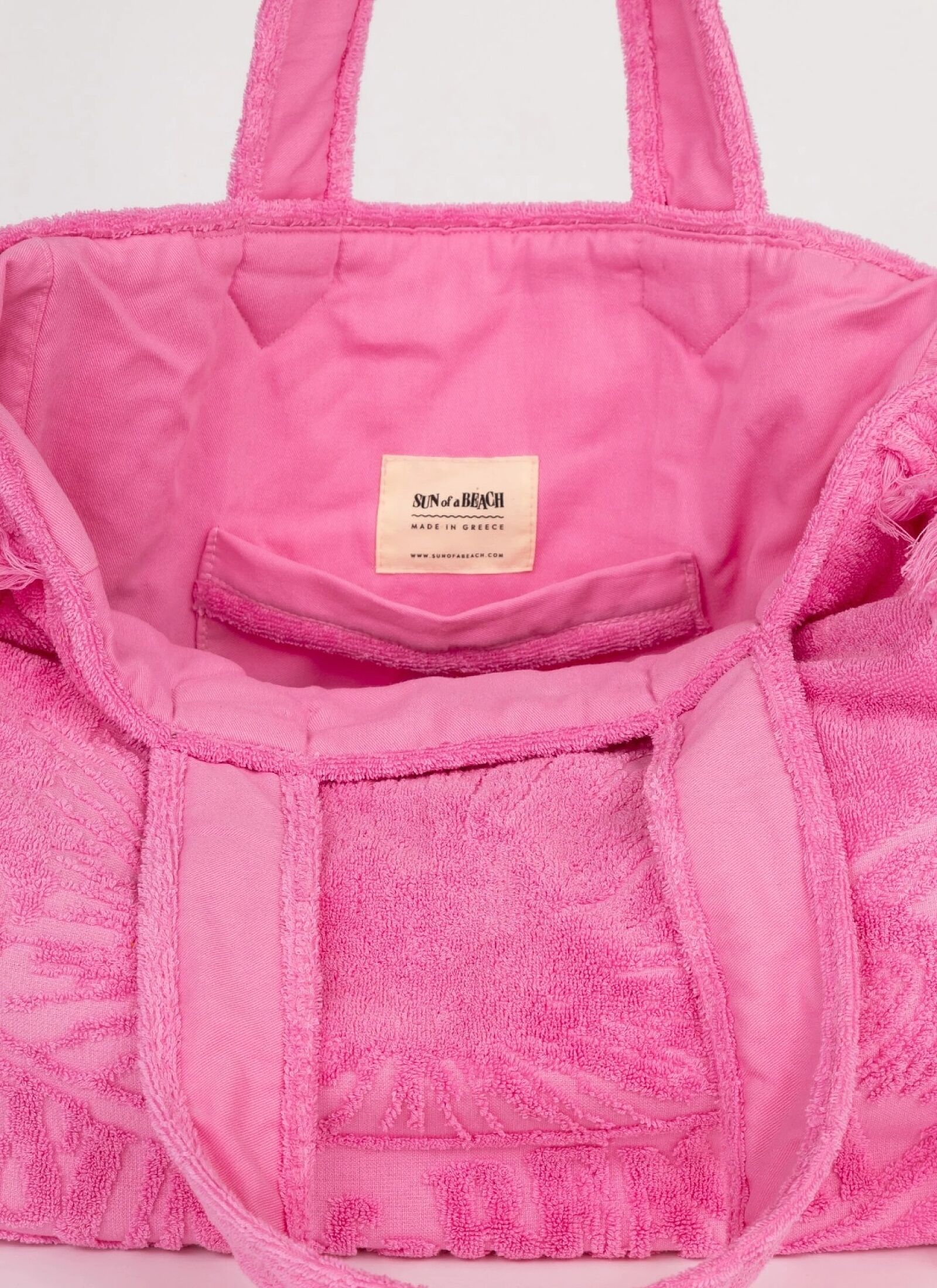TERRY BEACH BAG BUBBLEGUM