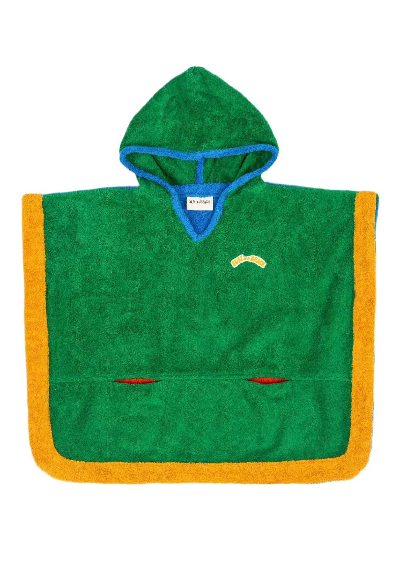 KIDS PONCHO MULTI WASABI