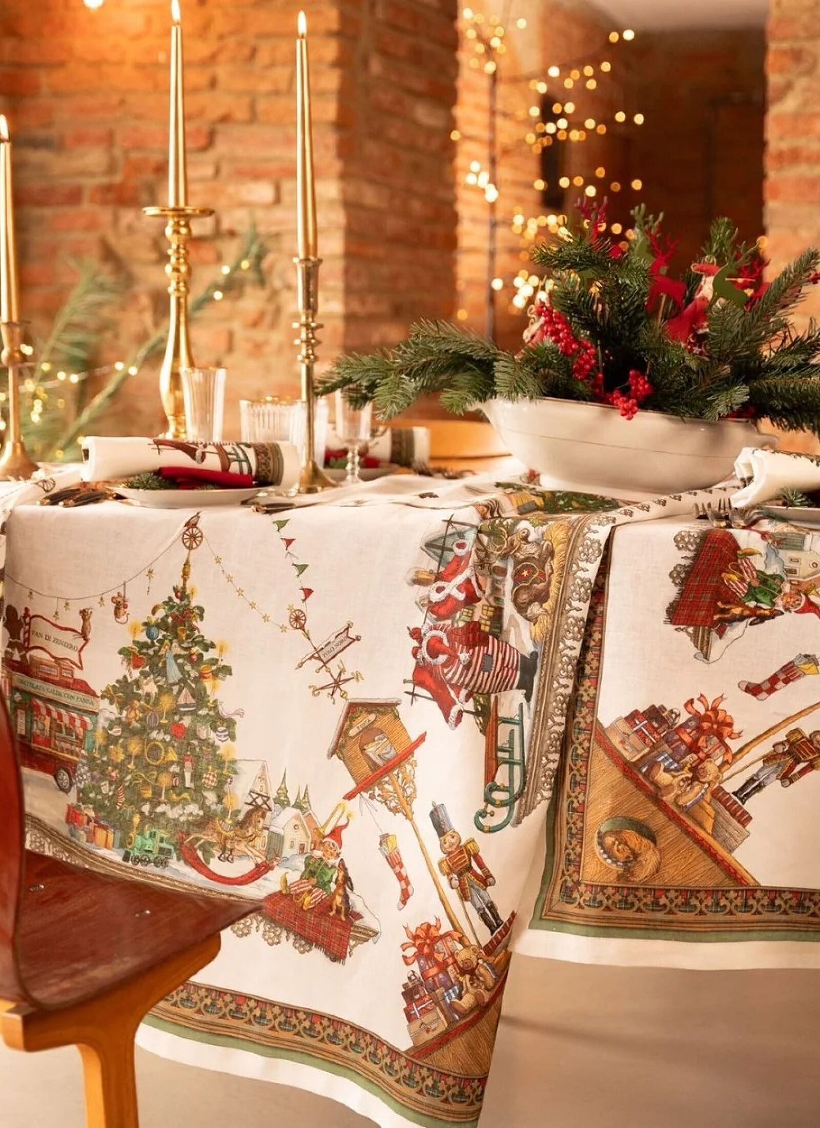 LINEN TABLECLOTH NATALIS