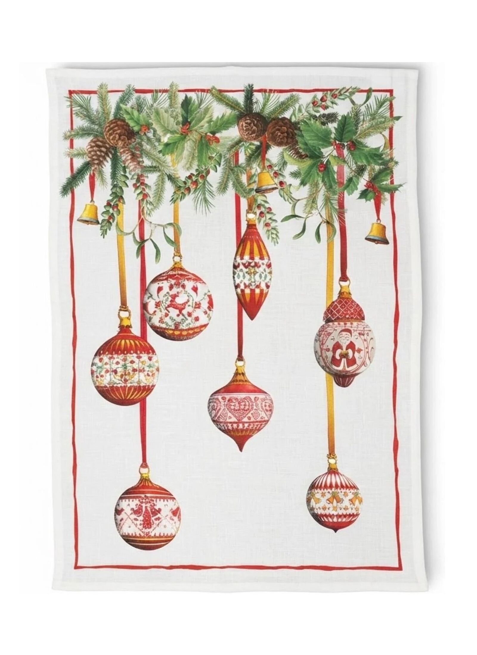 LINEN KITCHEN TOWEL PINOEL ROSSO