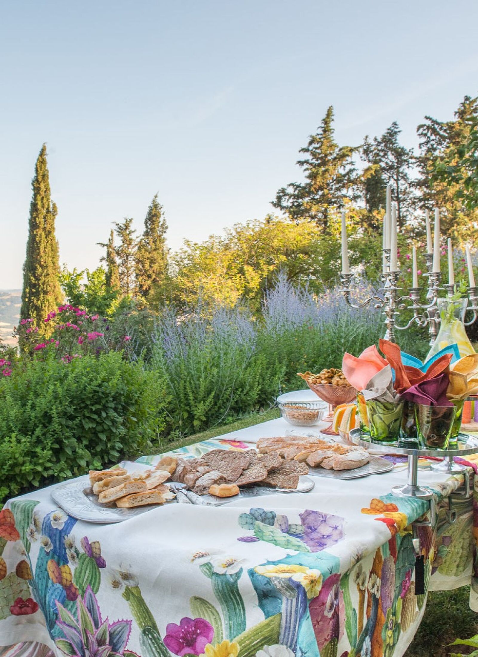 LINEN TABLECLOTH KACTUS