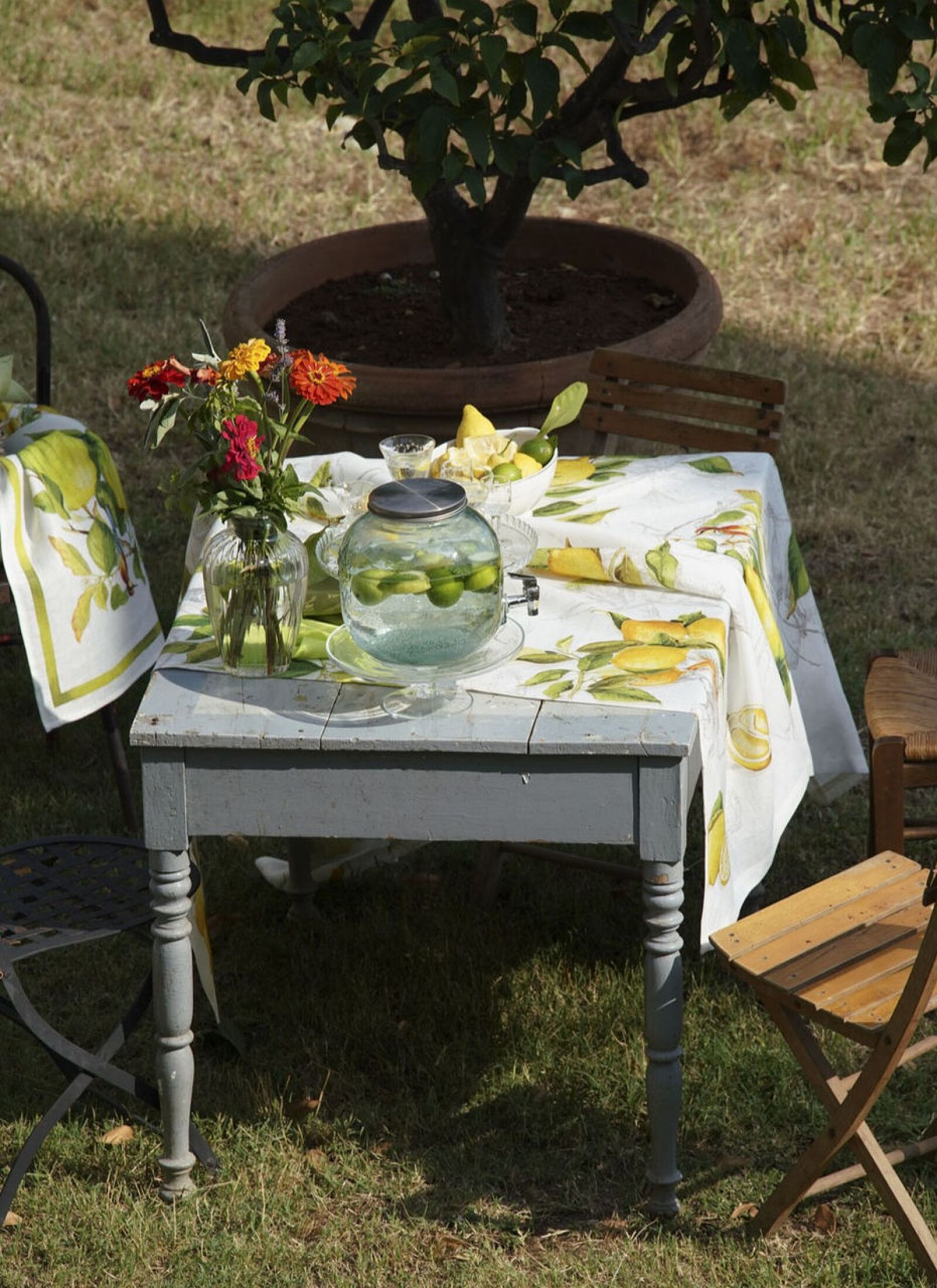LINEN TABLECLOTH LIMONCELLO