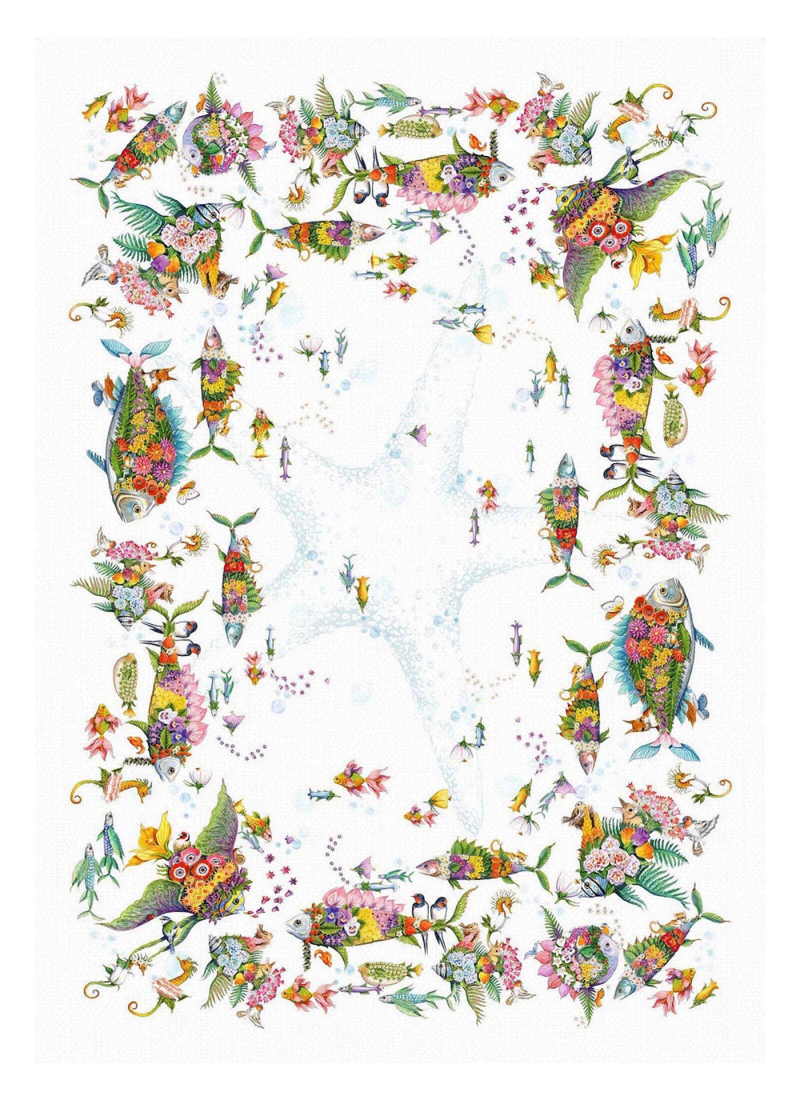 LINEN TABLECLOTH PESCIFLORA