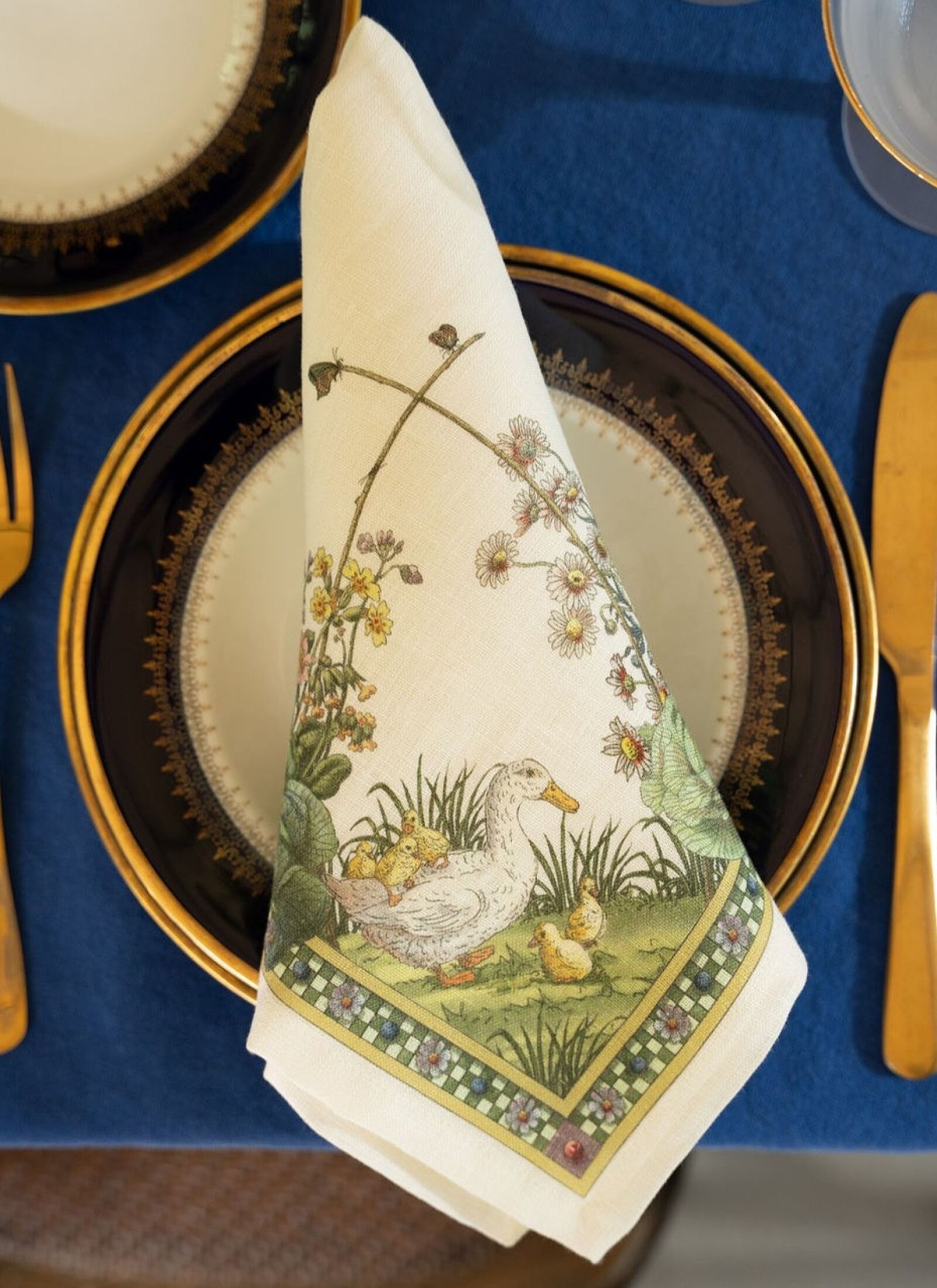 LINEN NAPKINS (4PCS) BUNNY GARDEN