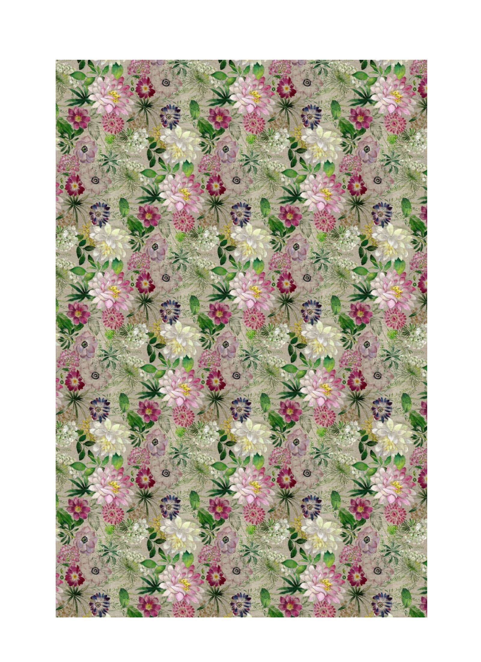 LINEN TABLECLOTH LA VIE EN ROSE