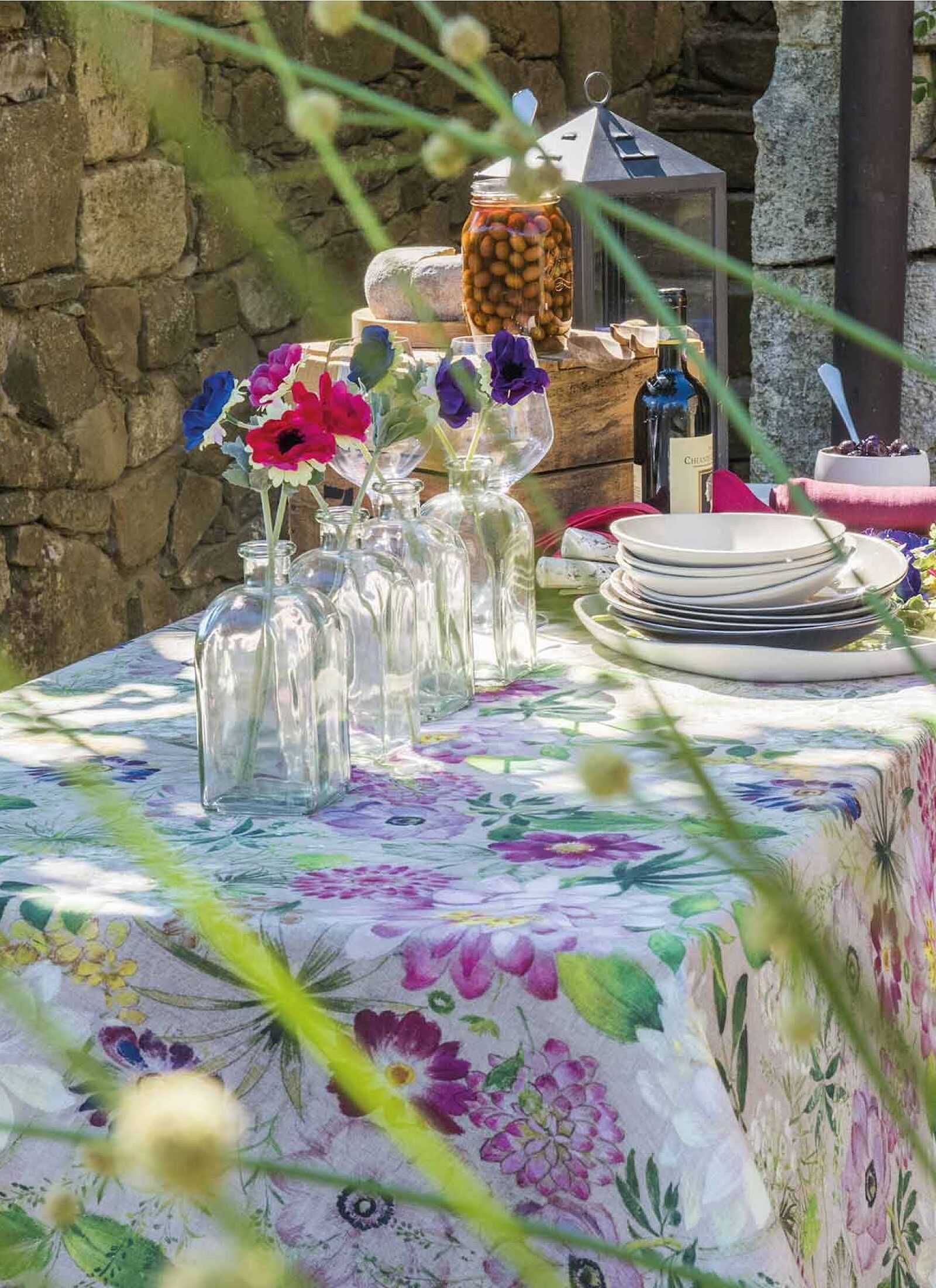 LINEN TABLECLOTH LA VIE EN ROSE
