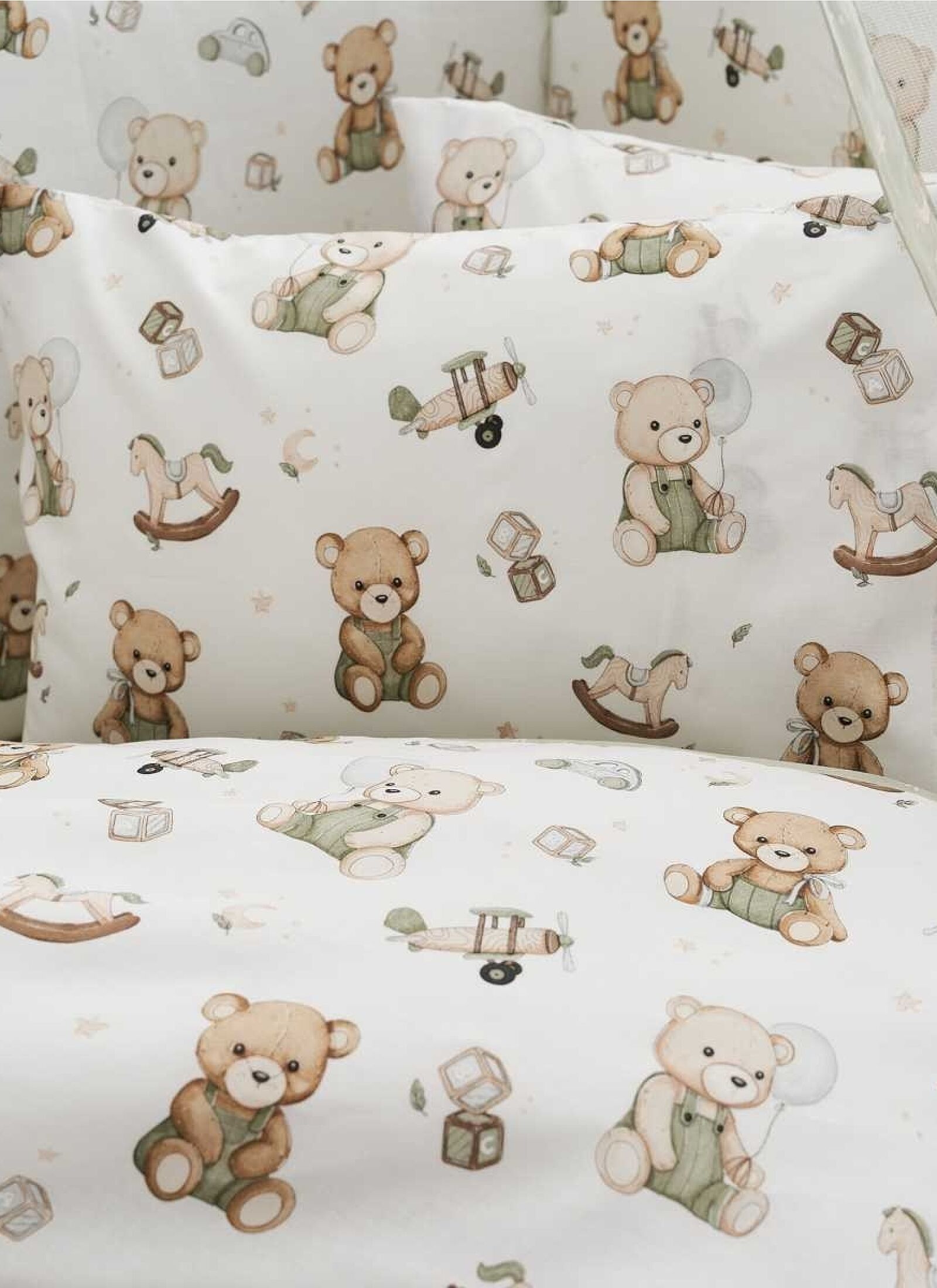 CRIB QUILT TEDDY