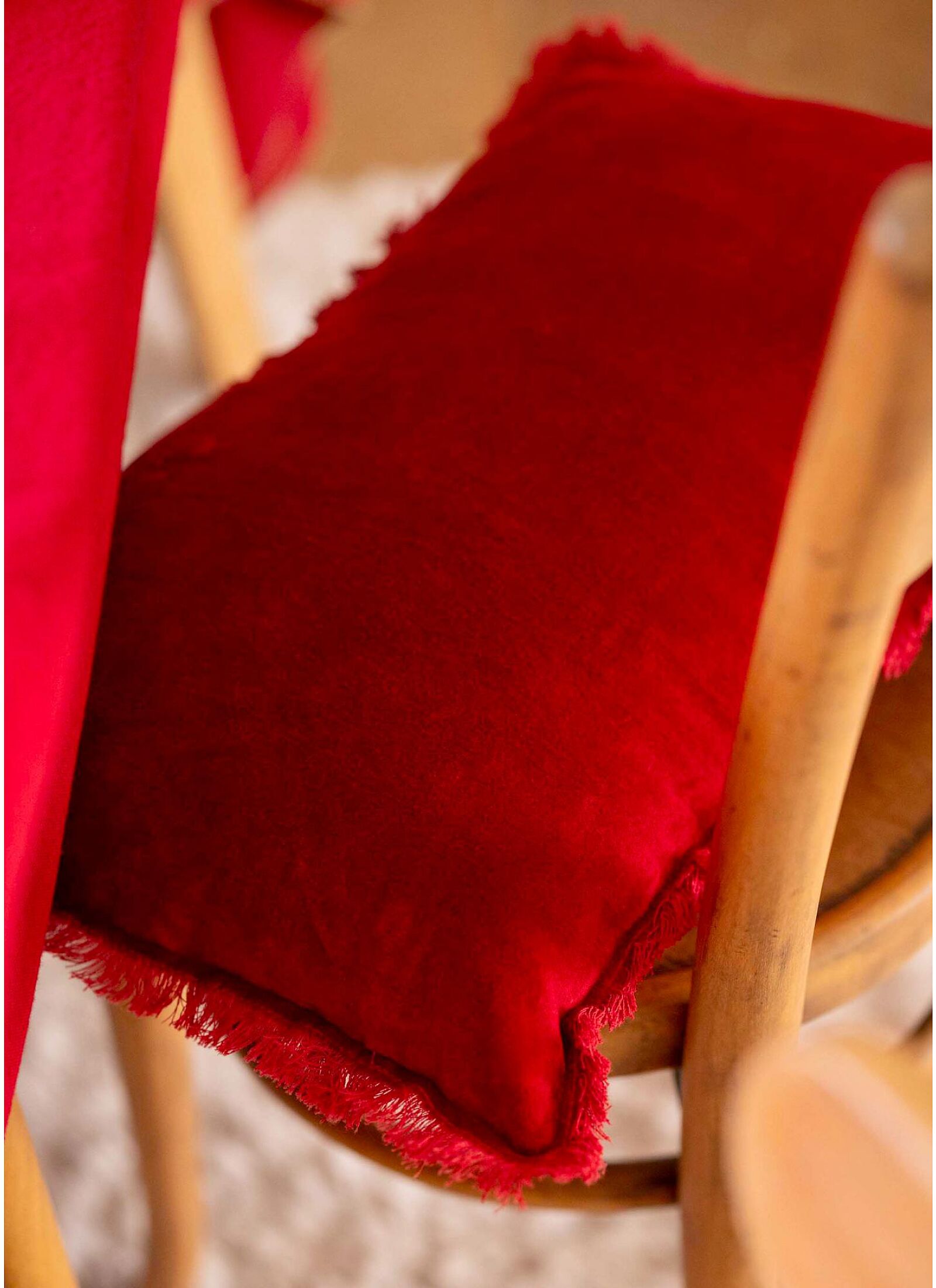 CUSHION FARA UNI RUBIS (40X65)