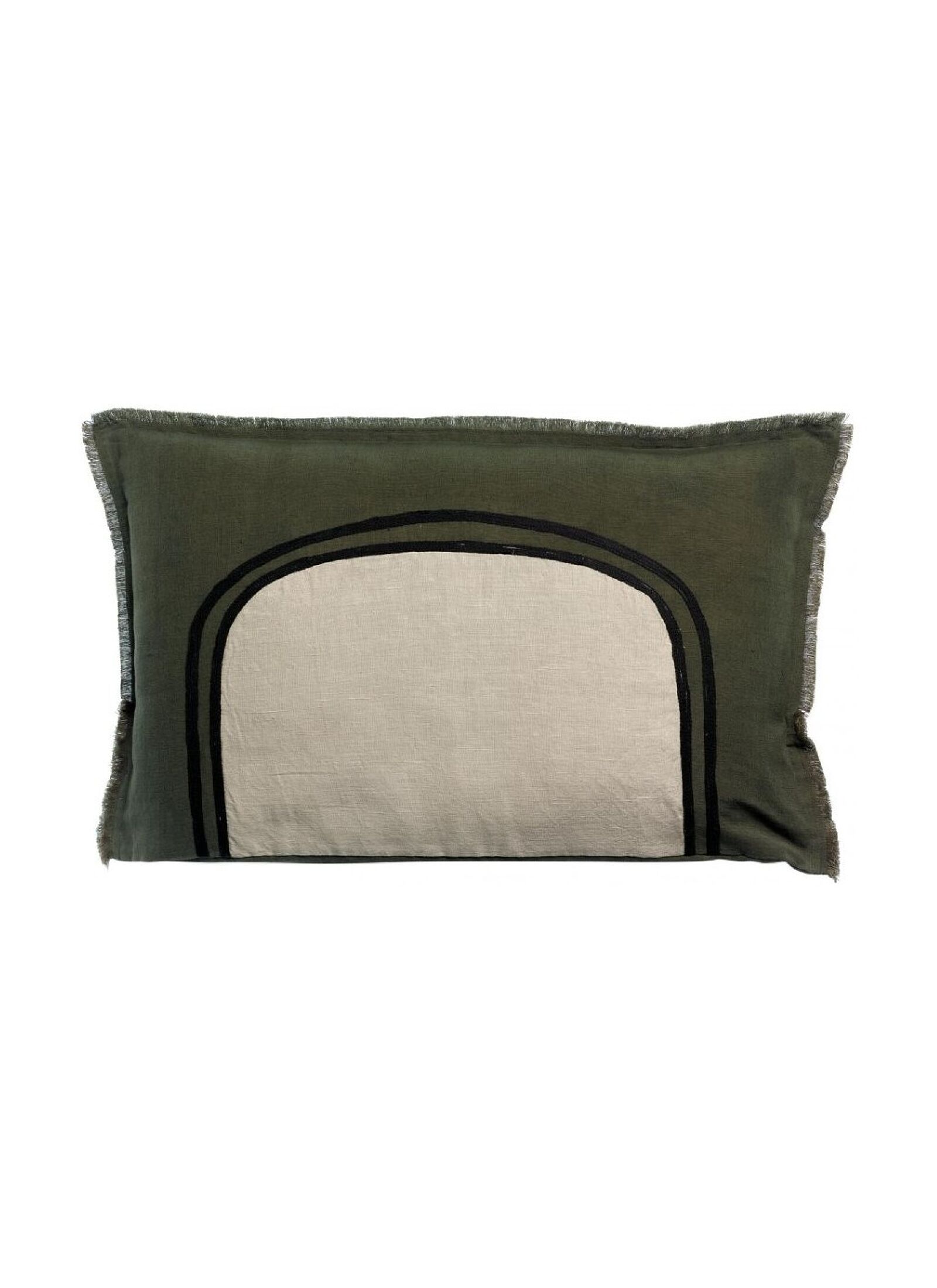 CUSHION LALY BICOLORE OLIVE (40X65)