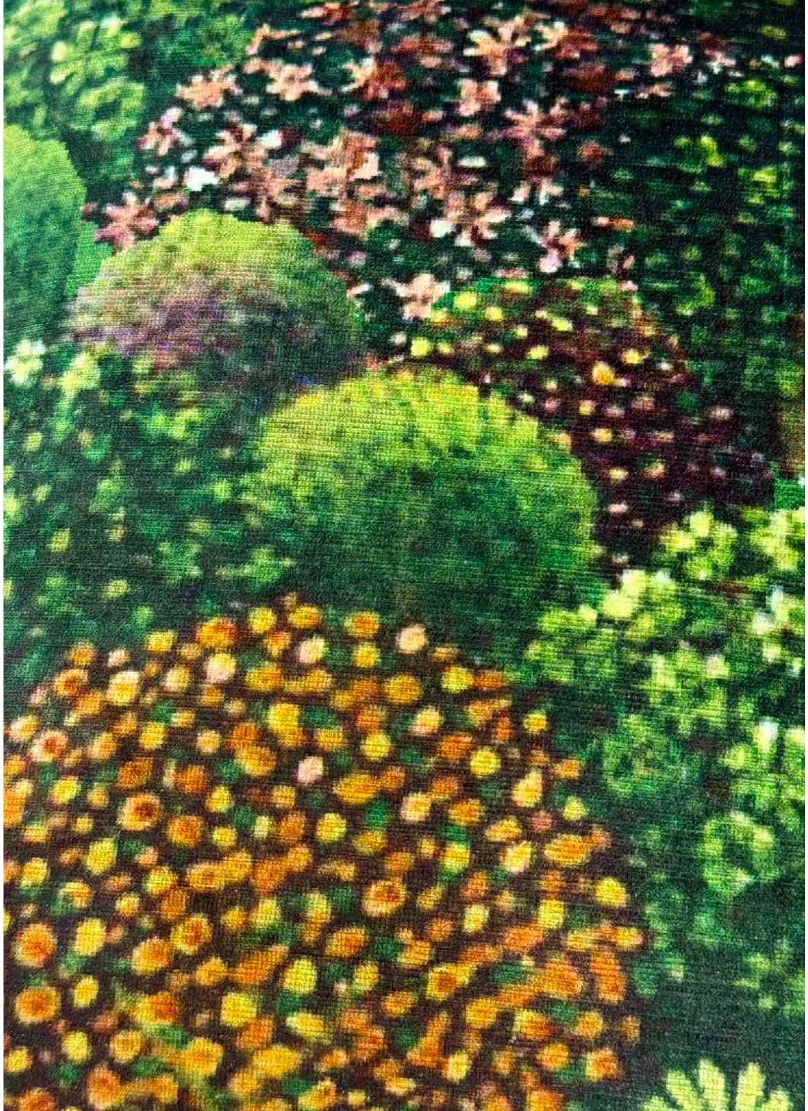 DECORATIVE CUSHION (50X50) BOUQUET GREEN