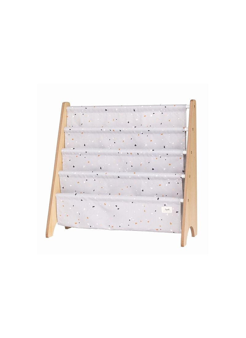 BOOK RACK TERRAZZO GRAY
