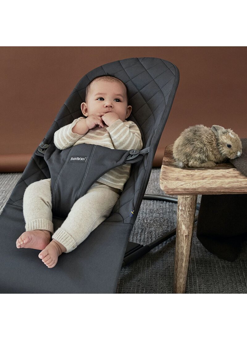 BABY BOUNCER BLISS COTTON ANTHRACITE