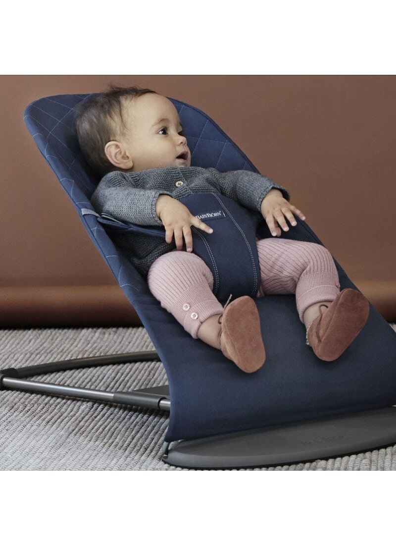 BABY BOUNCER BLISS COTTON MIDNIGHT BLUE