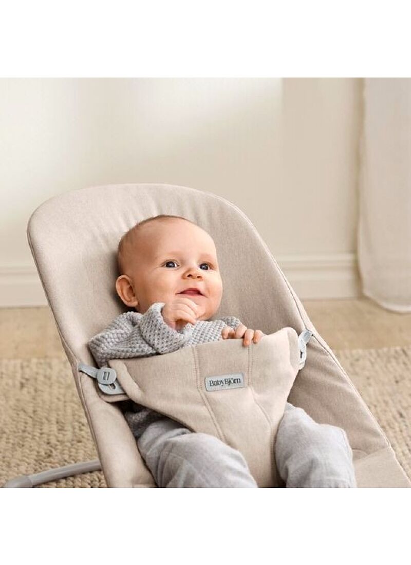 BABY BOUNCER BLISS WOVEN LIGHT GRAY MELANGE
