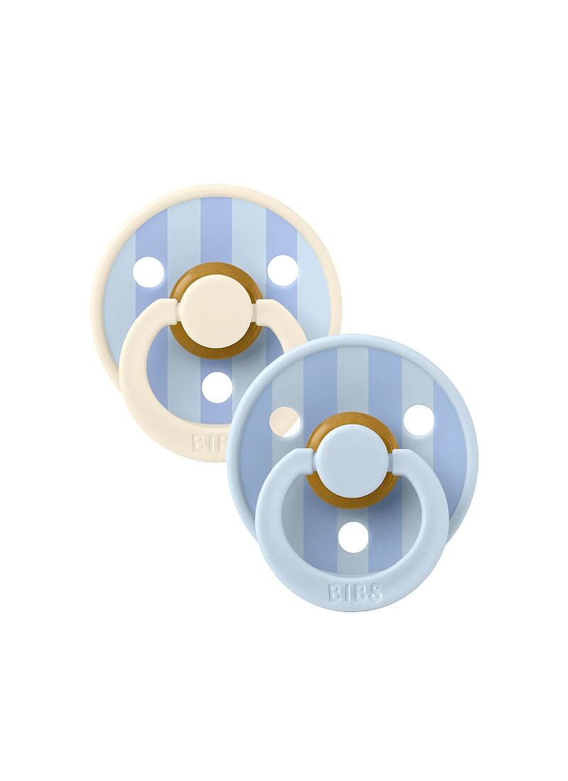PACIFIER 2PCS COLOUR BABY BLUE-DUSTY BLUE LATEX 
