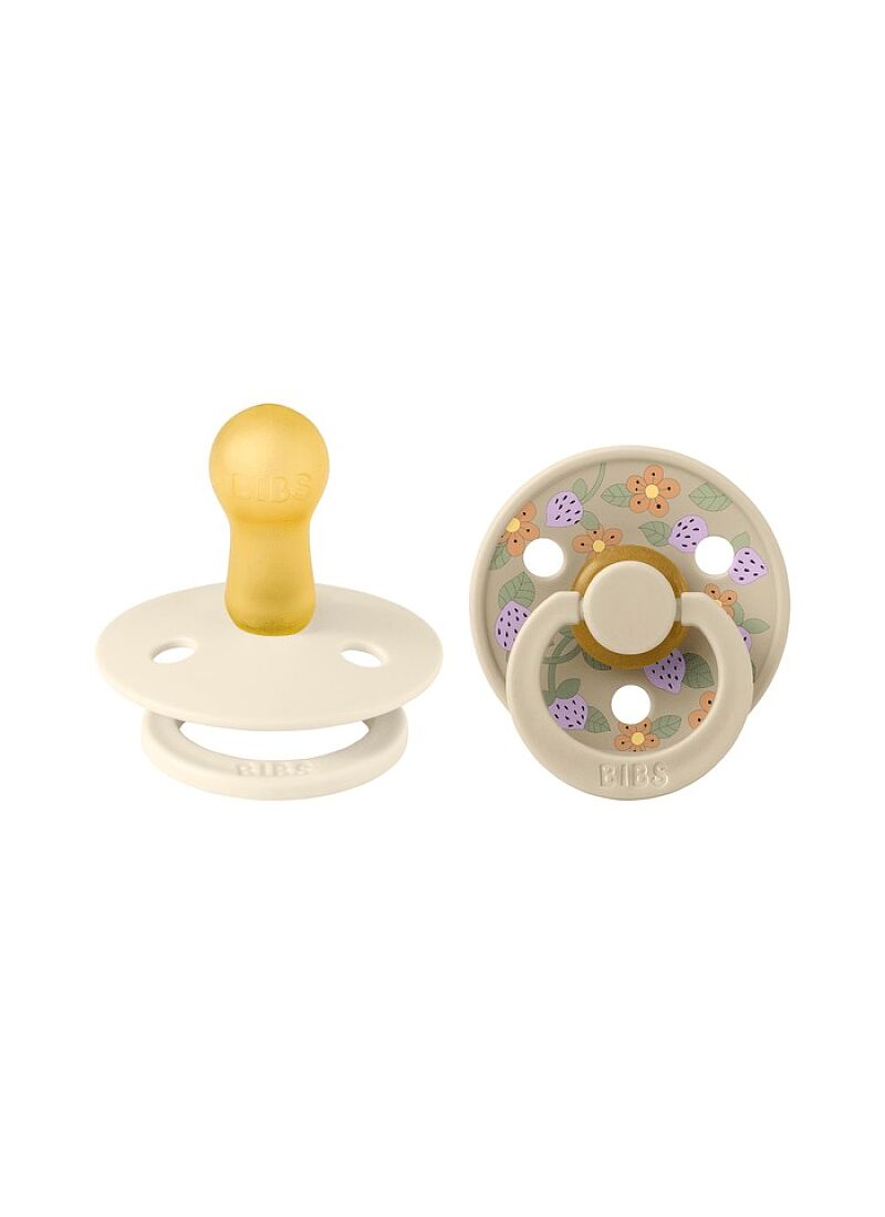 PACIFIER 2PCS X LIBERTY STRAWBERRIES AND CREAM IVORY MIX LATEX 