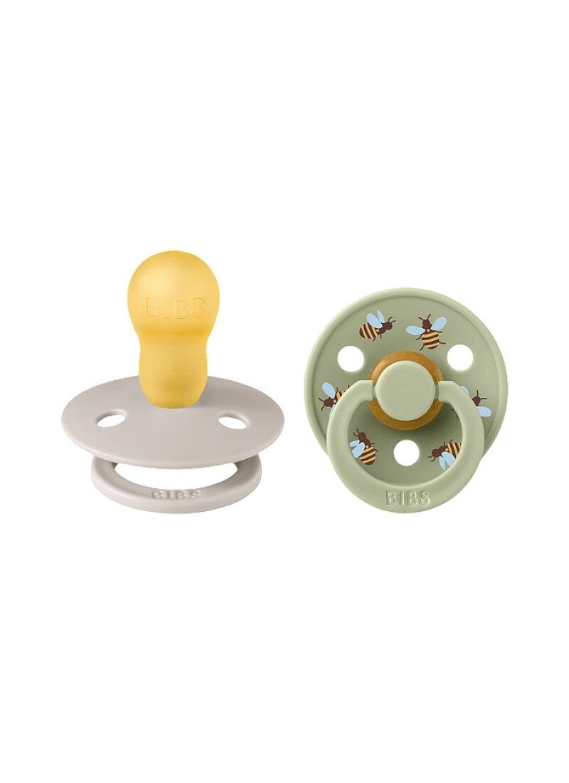 PACIFIER 2pcs COLOUR BUMBLEBEE MUSHRO LATEX