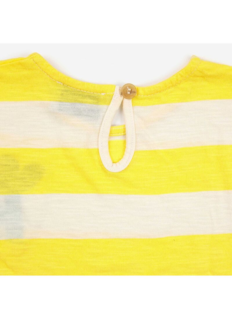 BLOUSE RUFFLE YELLOW STRIPES