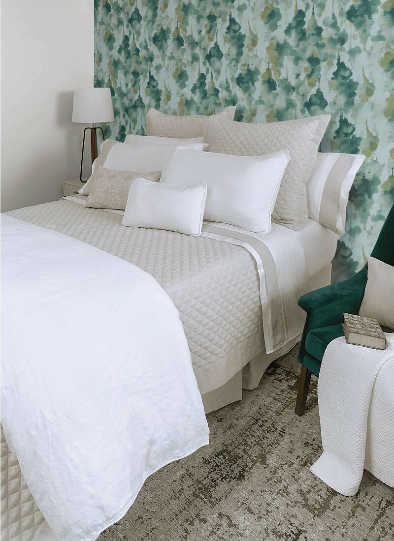 DOUBLE QUILT HUDSON LINEN WHITE