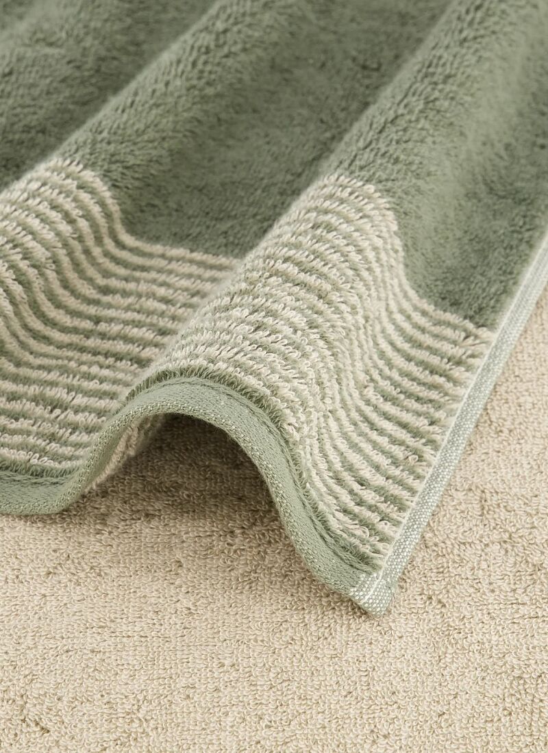 TOWEL SET TWO-TONE KHAKI